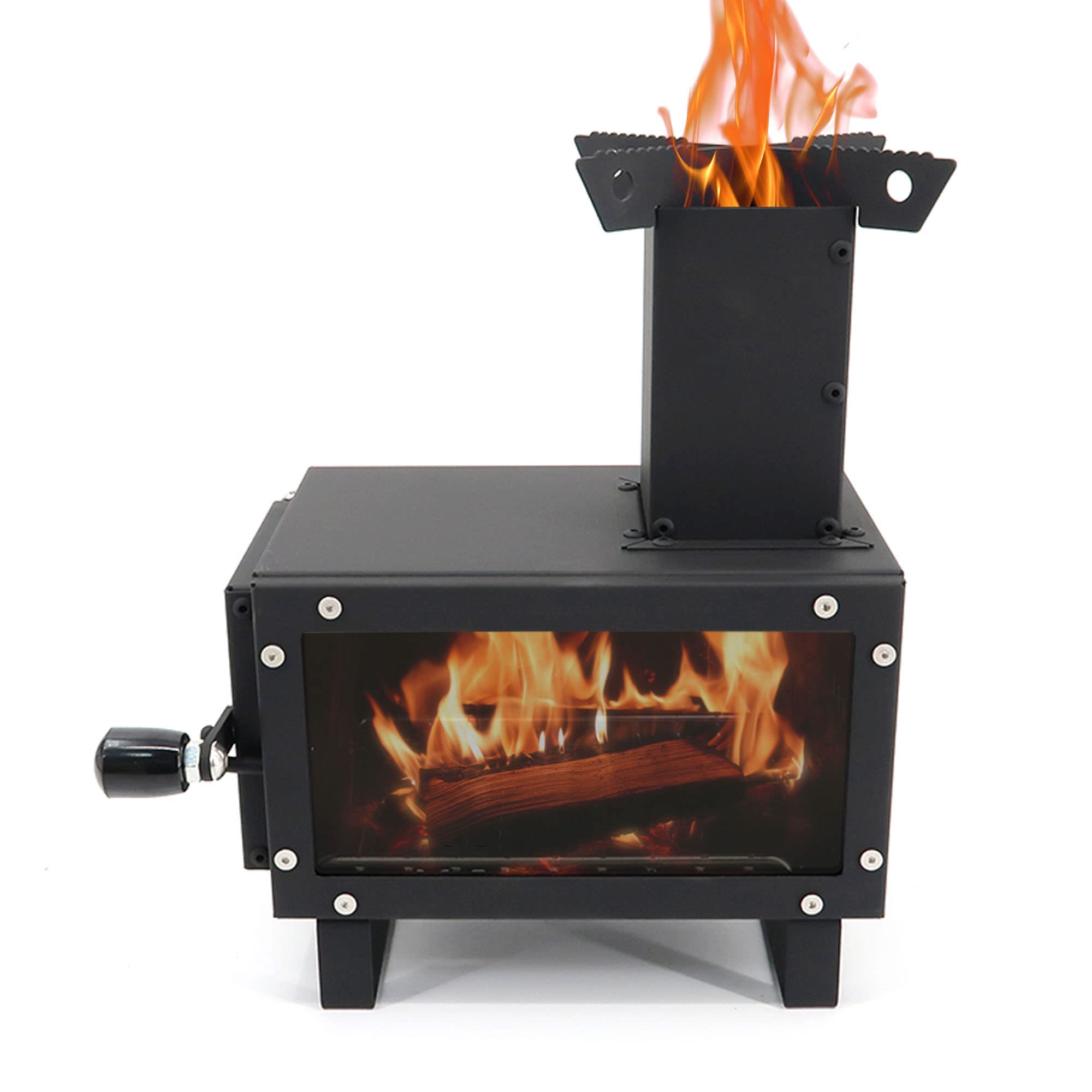 Amazon | 卓上ミニ薪ストーブ キャンプ ソロストーブ 小型 軽量 煙突