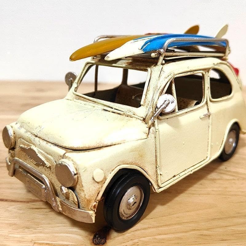 Amazon.co.jp: ビンテージカー オブジェ サーフィン ブリキ 車 レトロ