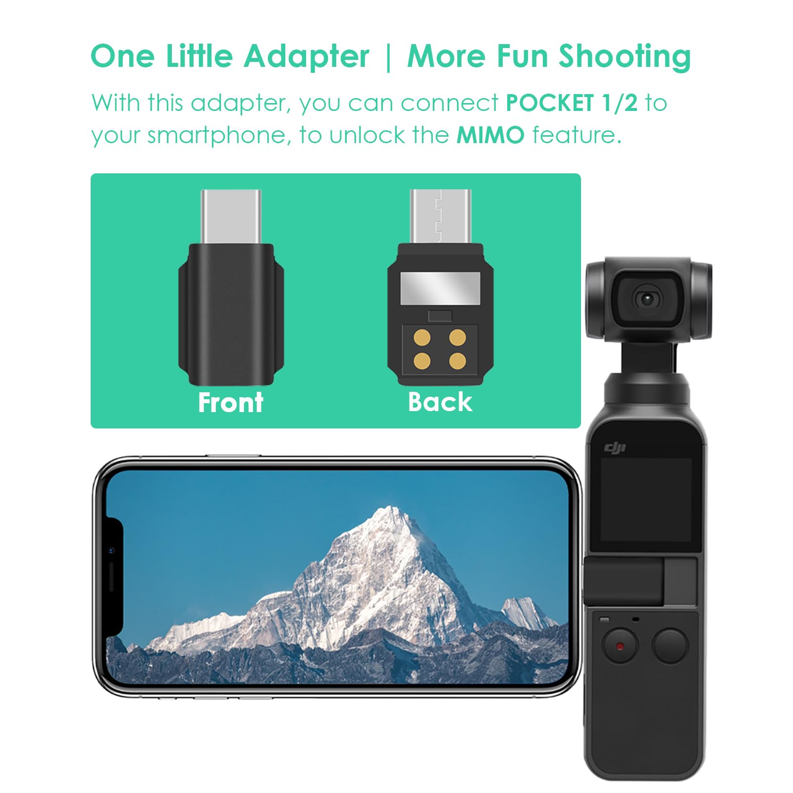 Amazon.com: CAPART Phone Adapter for DJI DJI OSMO Pocket 2 and