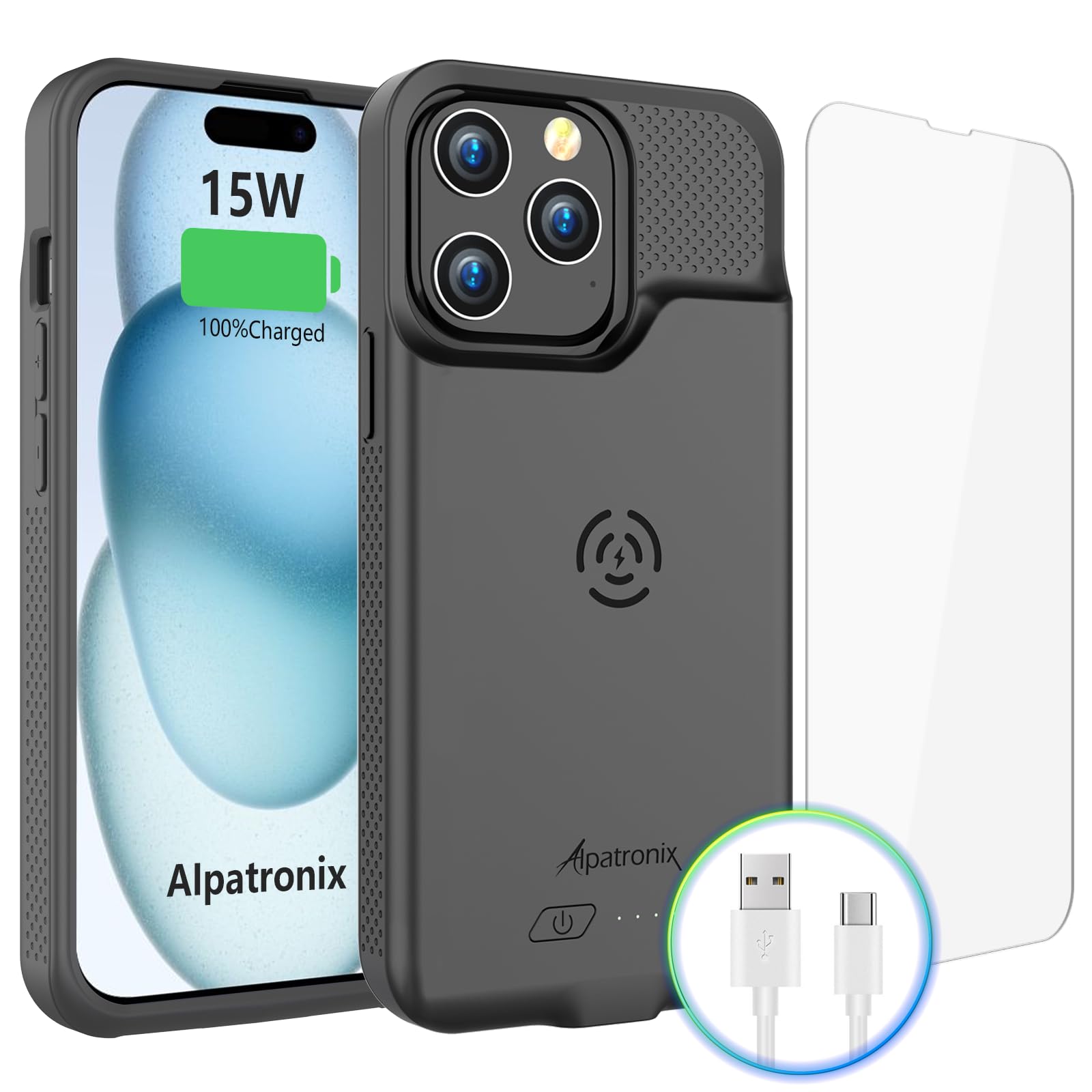 Amazon.com: Alpatronix Battery Case for iPhone 15 Pro Max & 15