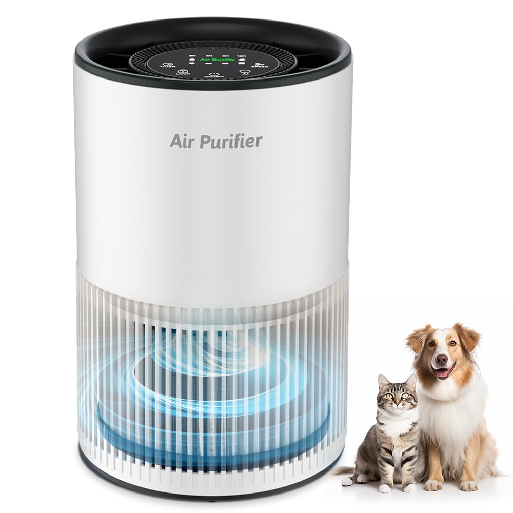 Amazon.co.jp: 空気清浄機 小型 【花粉対策&AI風速調整】360°循環浄化