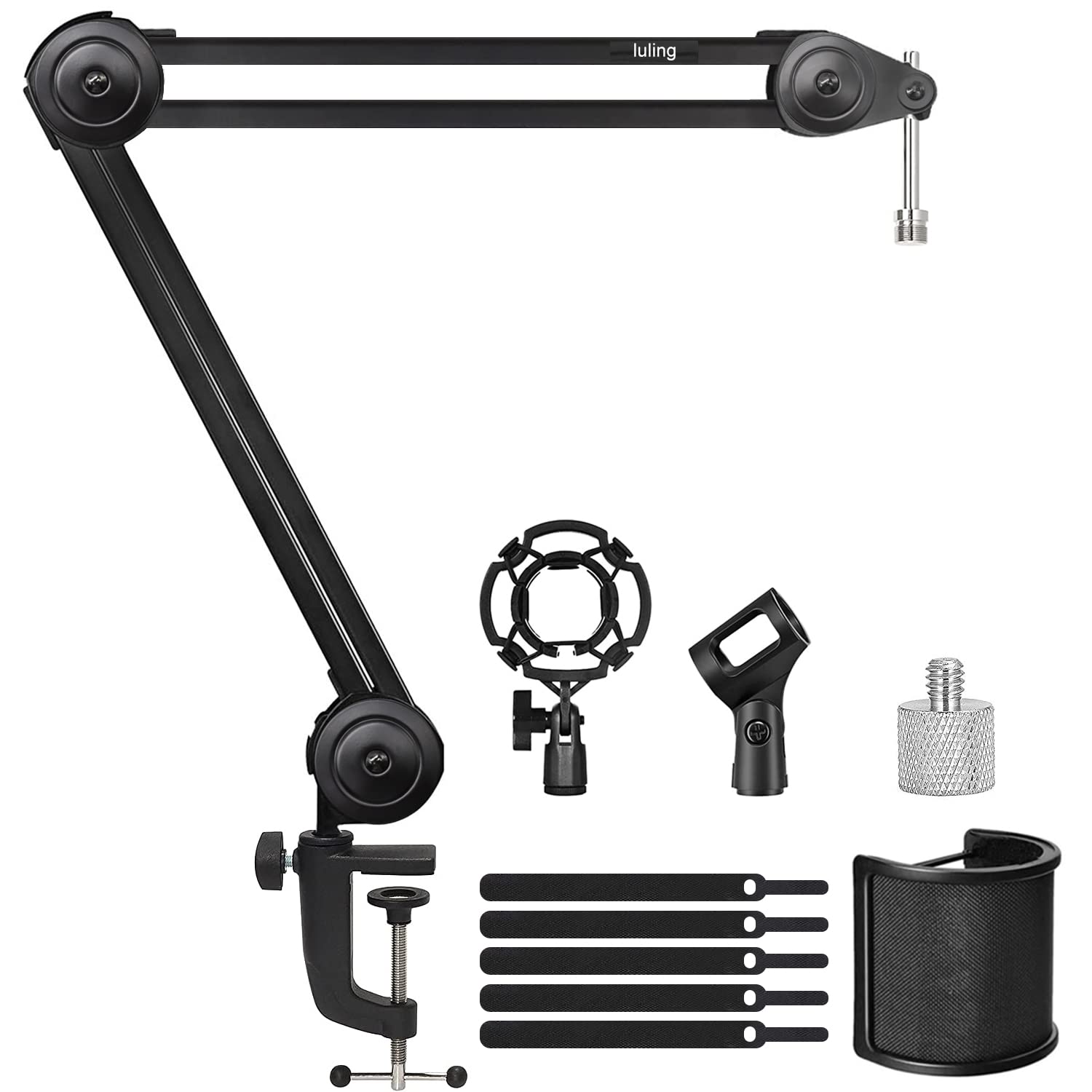 Amazon | Luling マイクアームスタンド コンデンサーマイク 卓上