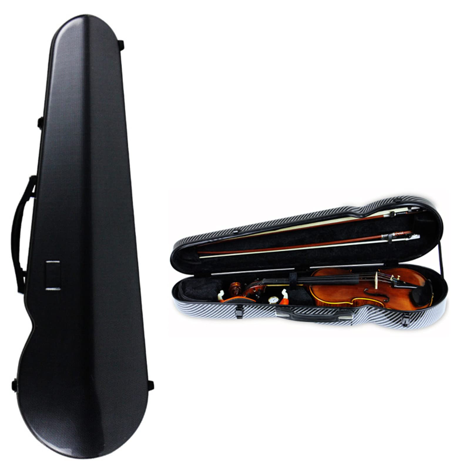 Amazon.co.jp: 4/4 3/4 汎用性バイオリンケース カーボンマック