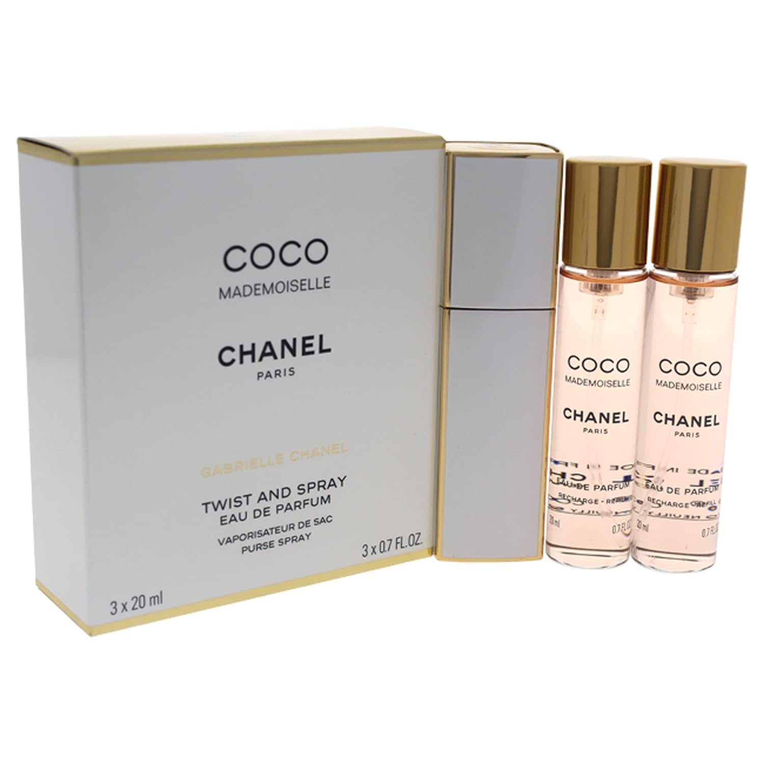 Coco Mademoiselle Twist & Spray Eau De Parfum - 3x20ml/0.7oz
