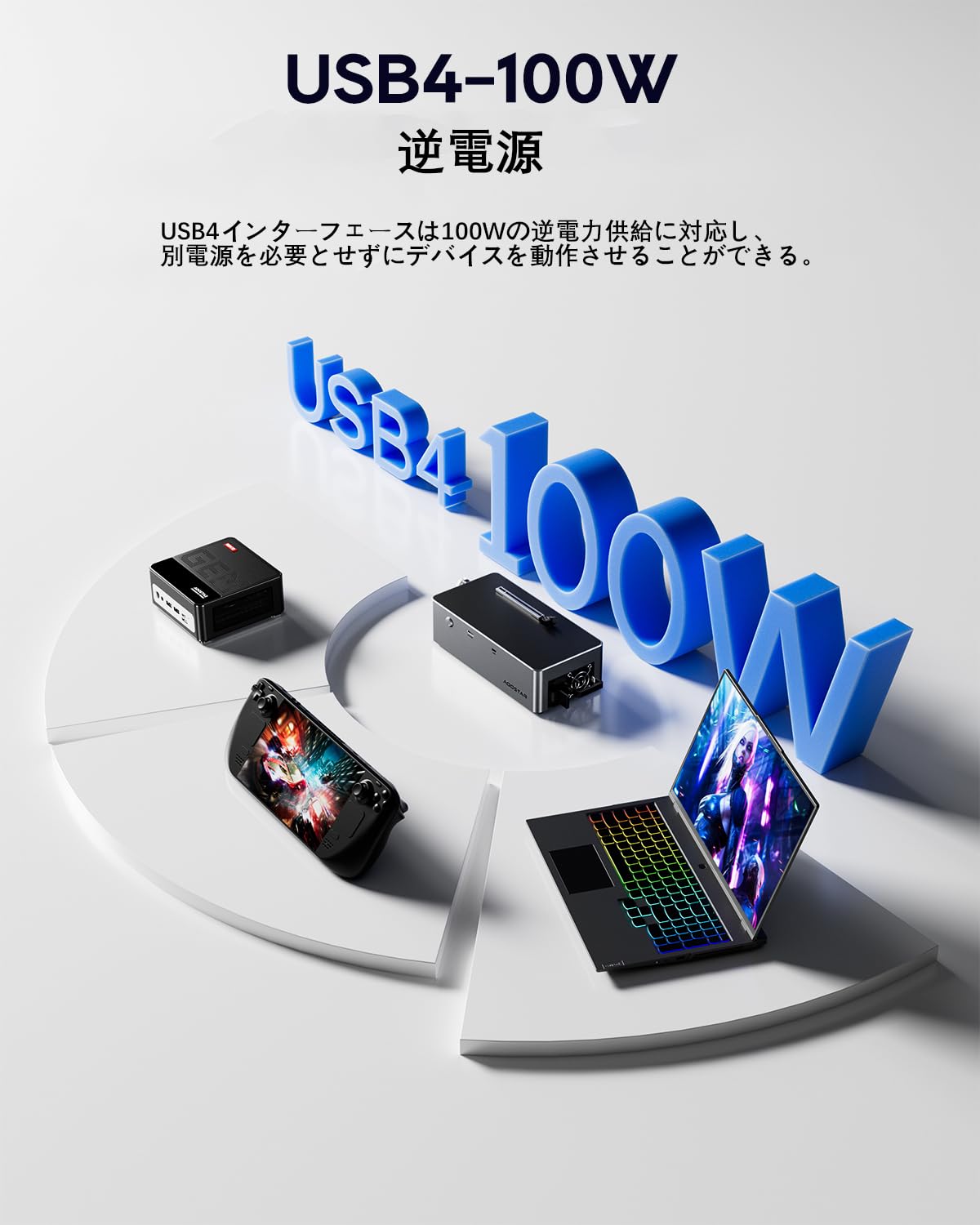 Amazon | AOOSTAR AG02 GPU ドック OCulinkポート付き 800W 電源内蔵