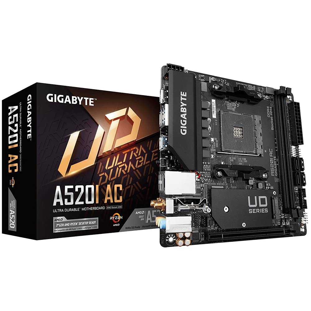 Amazon.com: GIGABYTE A520I AC AMD A520 Socket AM4 Mini ITX DDR4