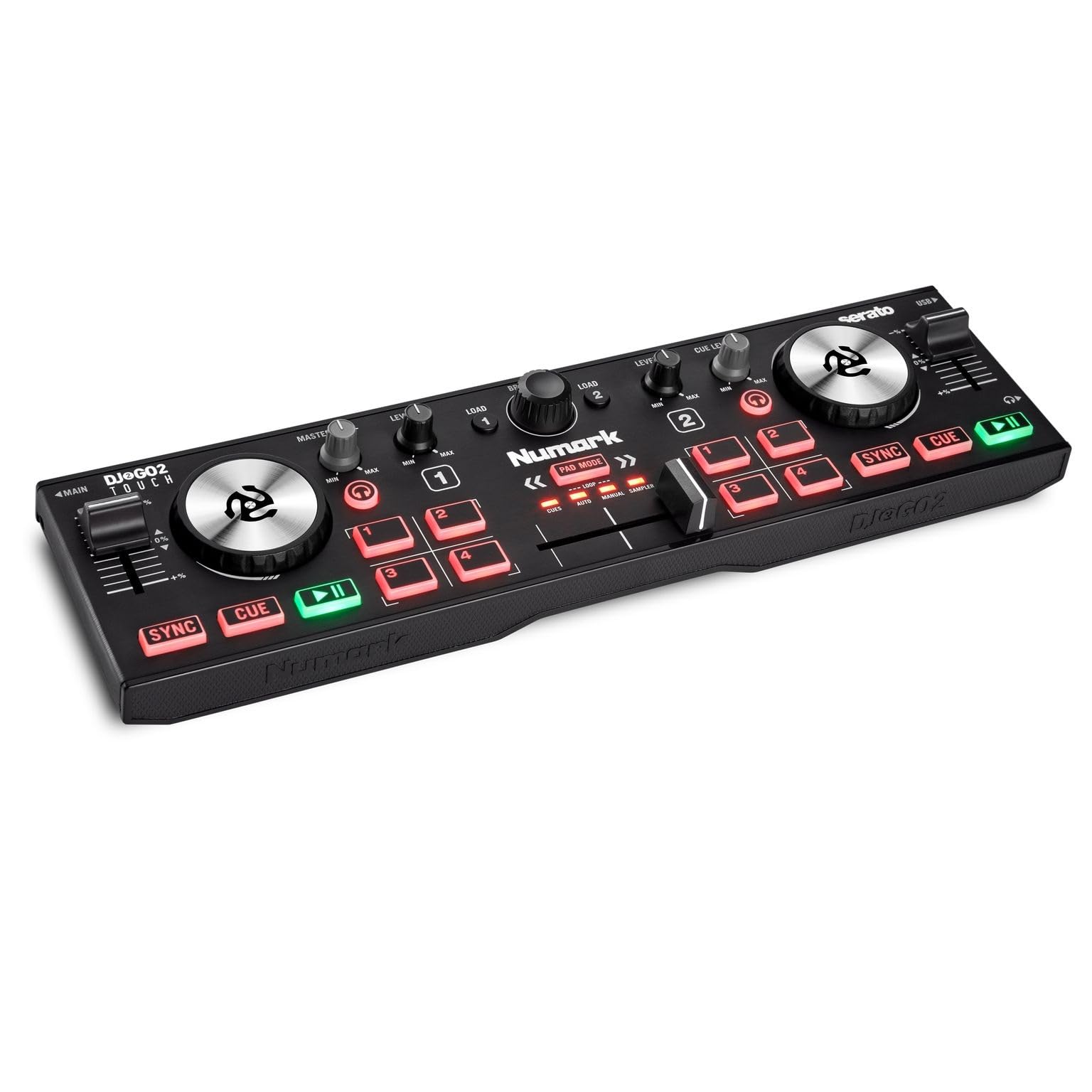 Amazon.com: Numark DJ2GO2 Touch Compact DJ Controller with 2 Decks