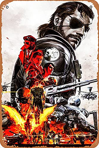 Amazon.co.jp: 壁装飾サイン - メタルギア ソリッドポスター - 8×12
