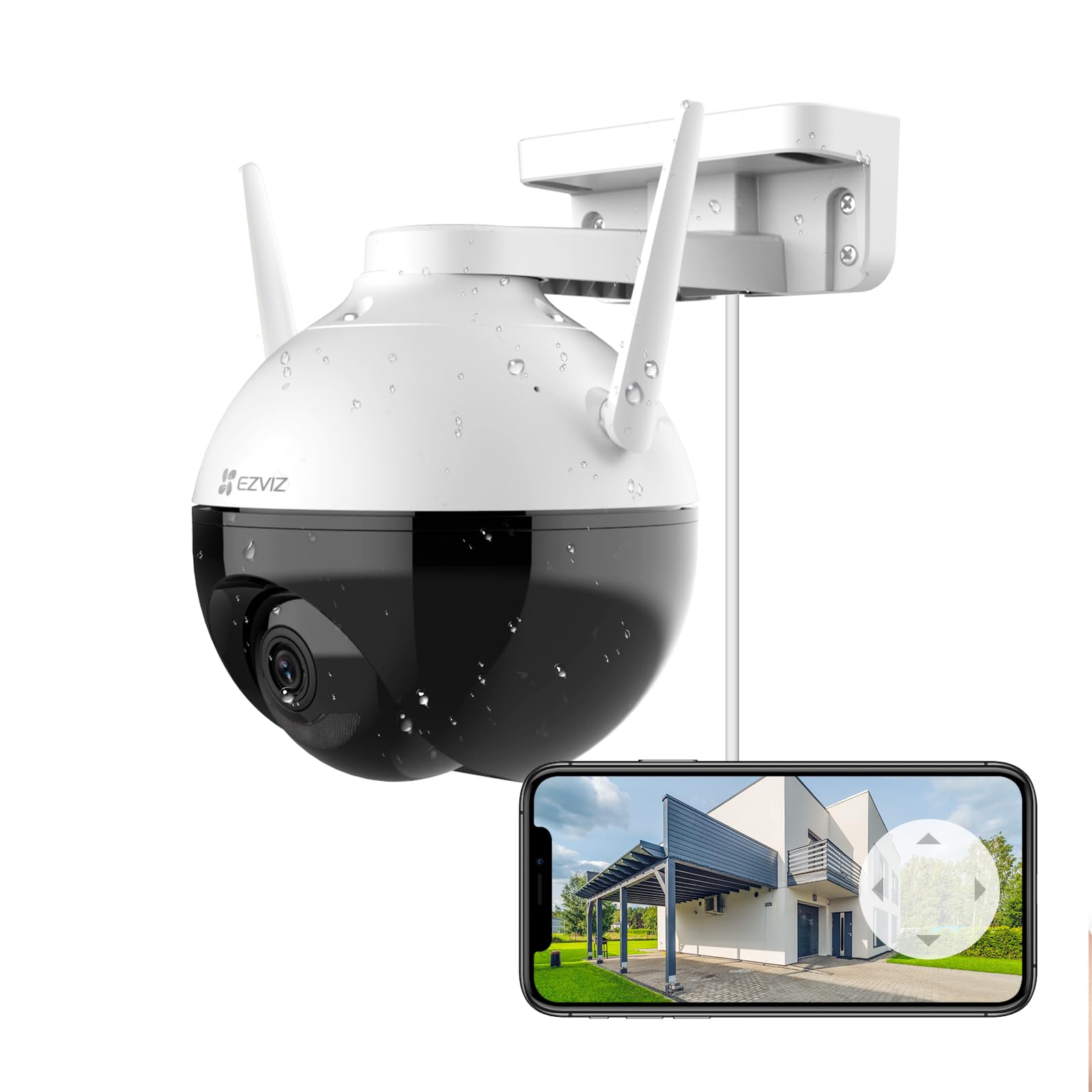Amazon.com : EZVIZ 360° Security Camera Outdoor, WiFi Camera for