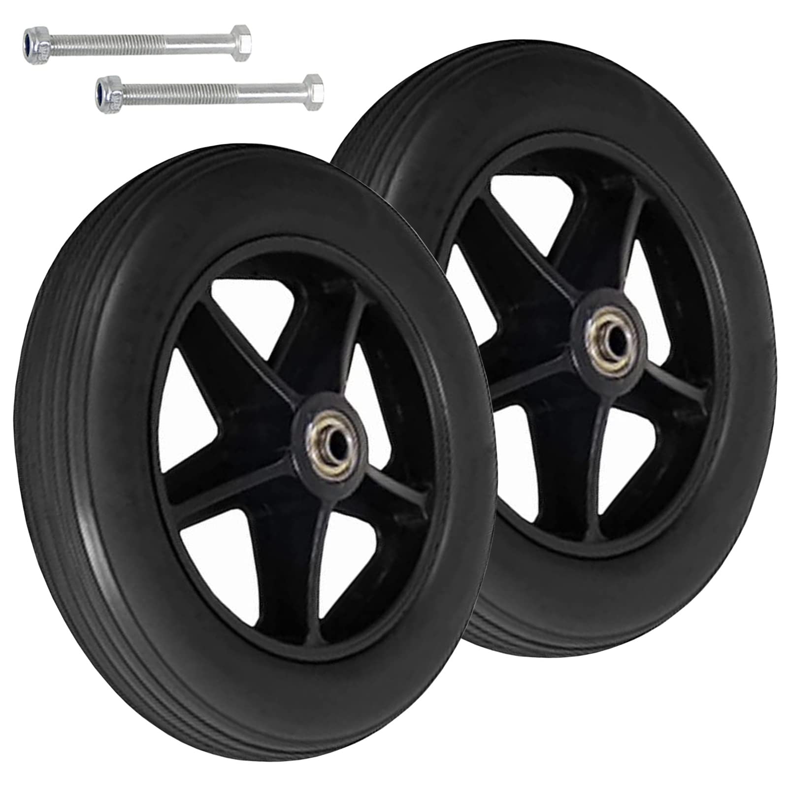 Amazon.co.jp: 2個入 車いす フロントキャスター 車椅子用ホイール