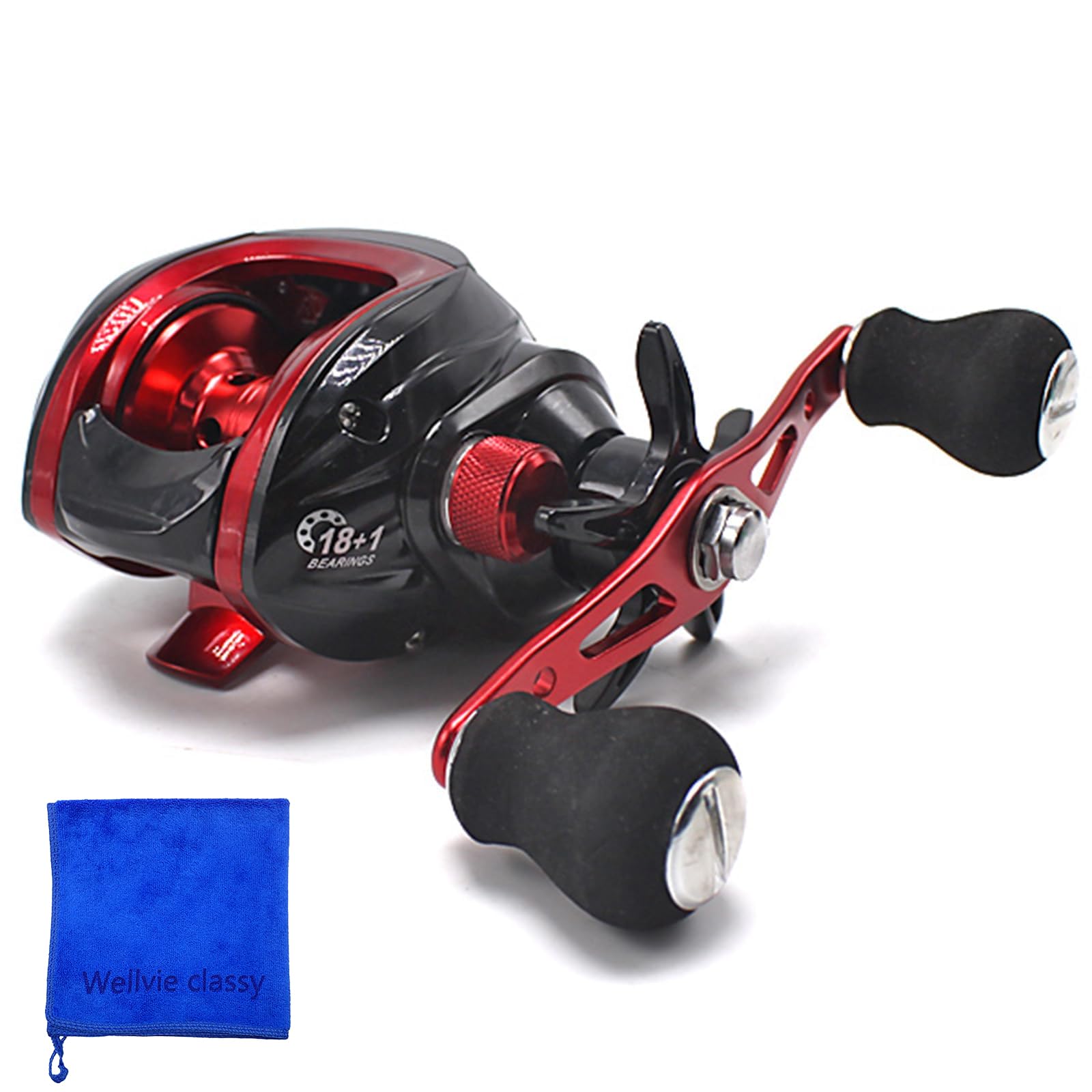 Amazon | Wellvie classy ベイトリール 右ハンドル 18+1BB 7.2：1 タコ