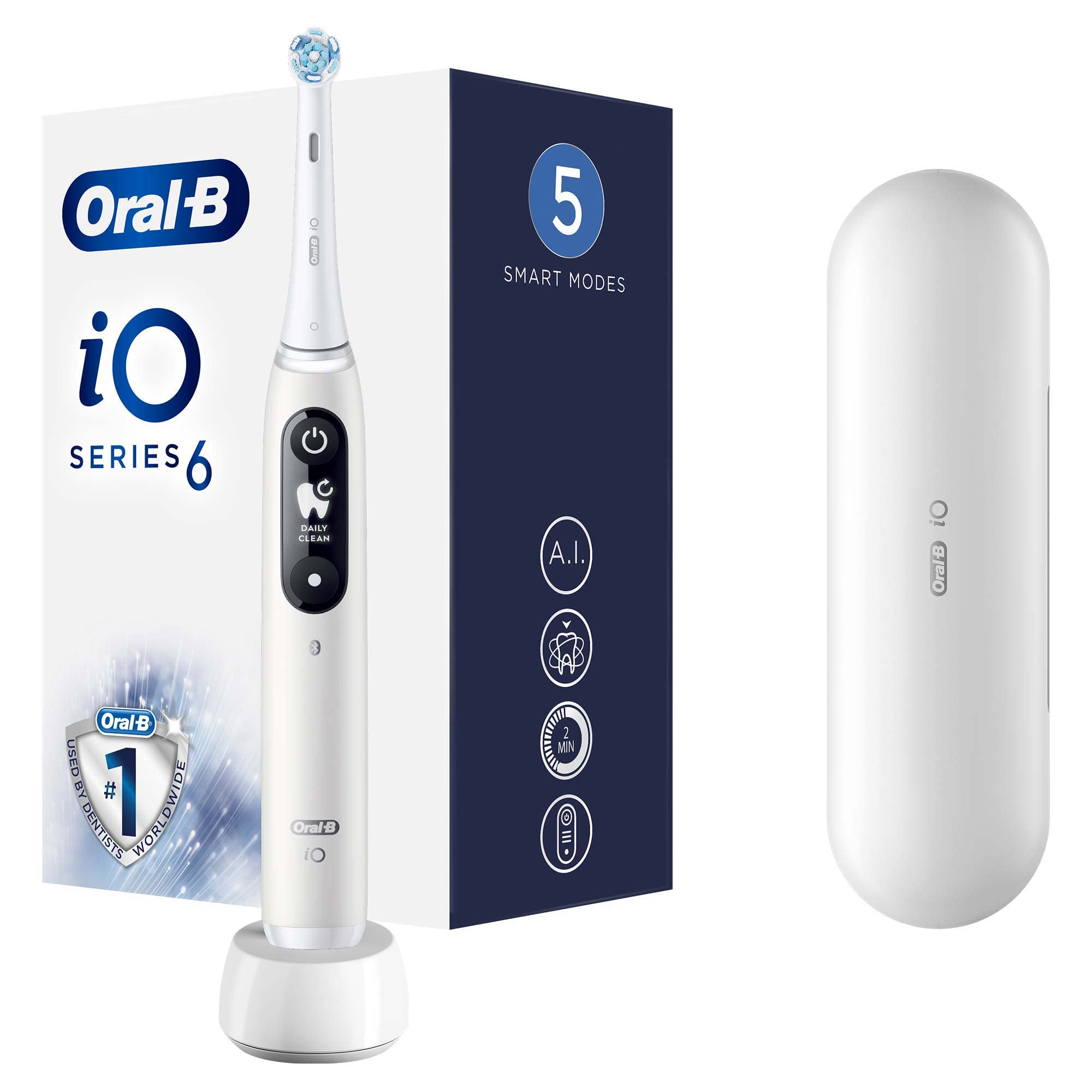 Oral-B iO - 6 Beyaz Şarjlı/Elektrikli Diş Fırçası : Amazon.com.tr