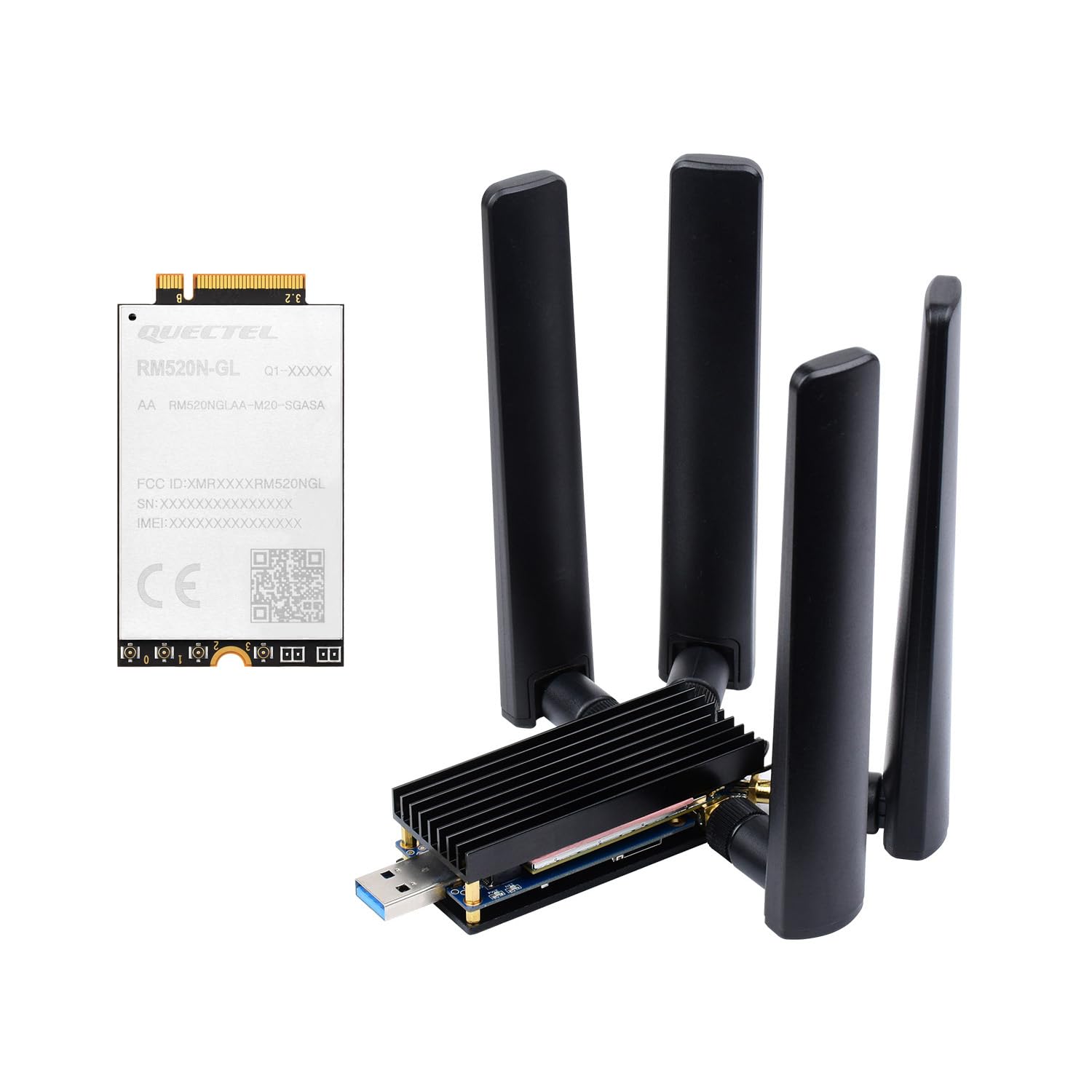 Amazon.com: Waveshare RM520N-GL 5G DONGLE Module, Quad Antennas
