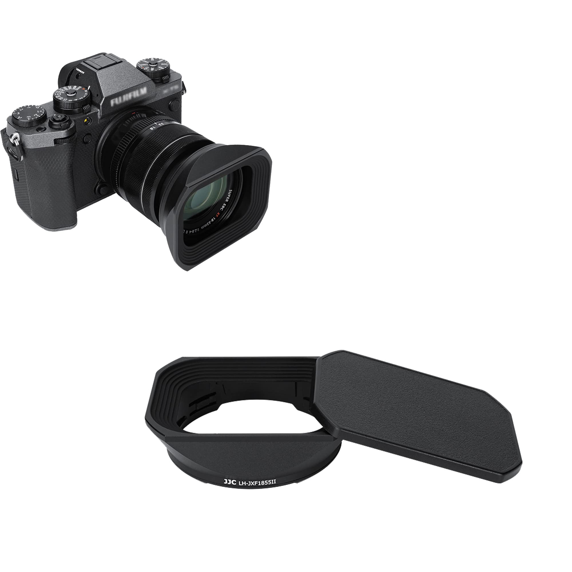 Amazon | JJC メタル 正方形 レンズフード + フードキャップ 富士
