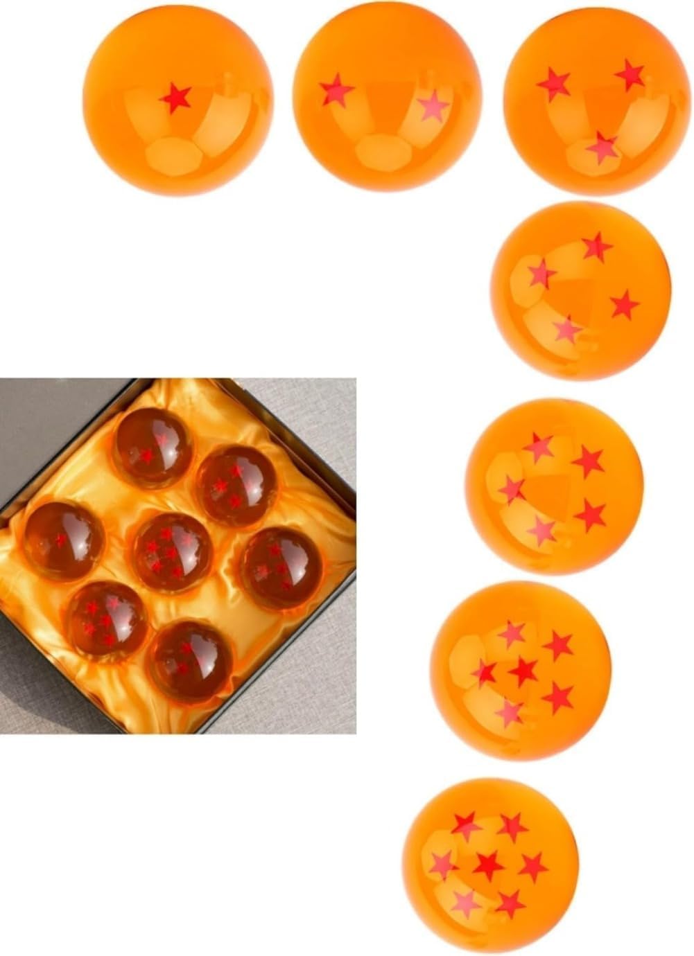 Amazon | 透明スタードラゴンボールセット 7個 大型 クリスタル