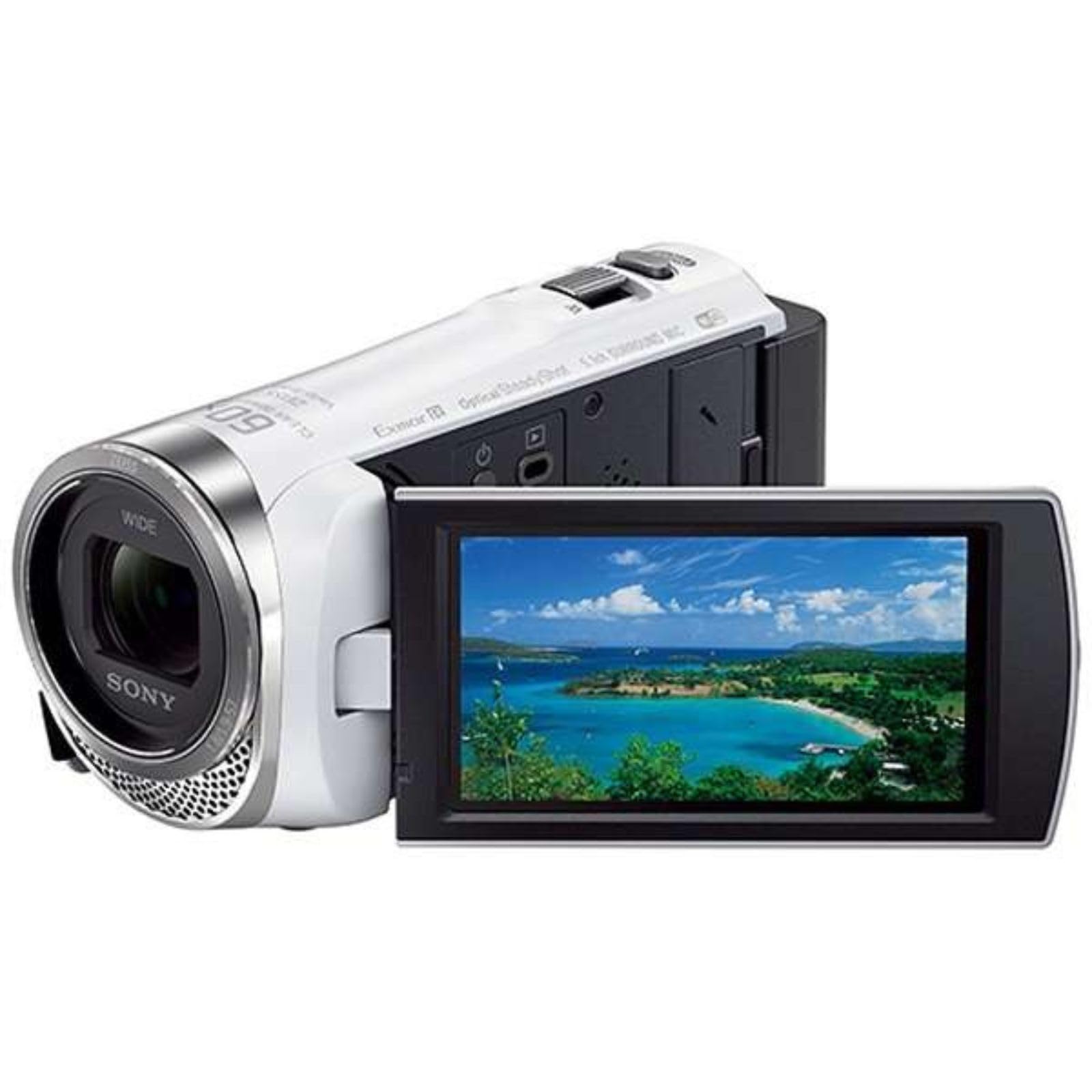Amazon.co.jp: Sony Handycam HDR-CX480 HD Camcorder, White, 30x