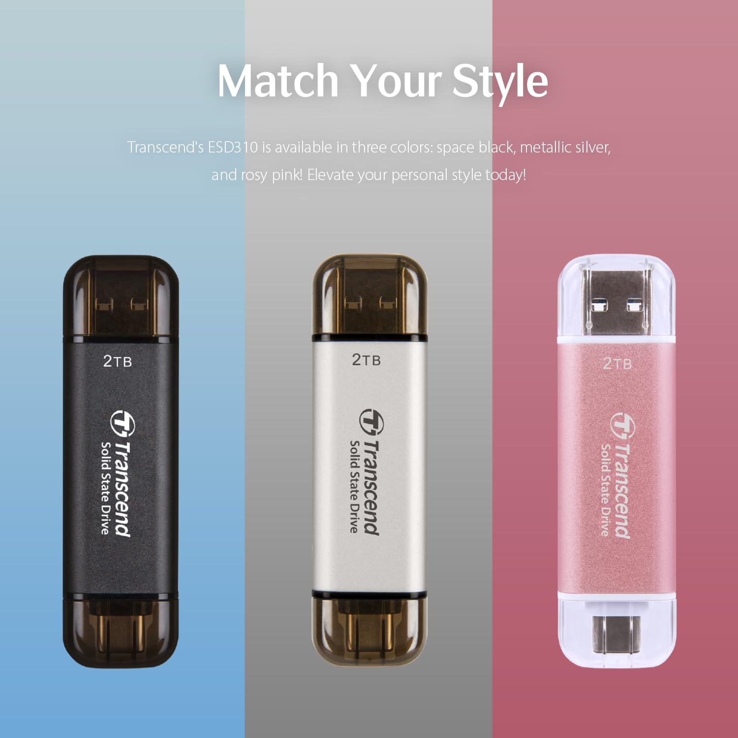 Amazon | トランセンド ポータブルSSD 2TB ピンク TS2TESD310P