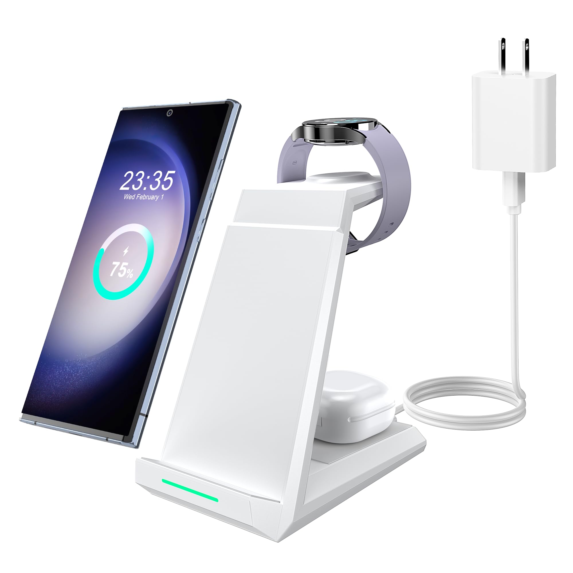 Amazon.co.jp: NANAMI 3in1 ワイヤレス充電器 (ギャラクシー専用) 急速