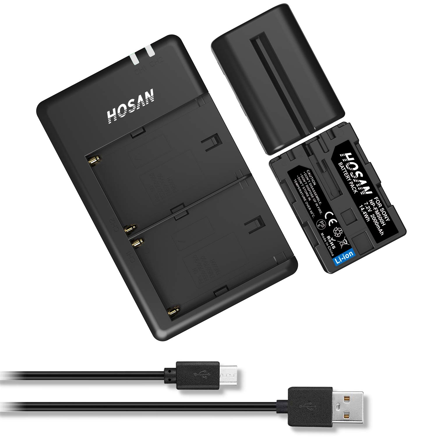 Amazon | HOSAN NP-FM500H 純正互換 バッテリー 2個 + USB充電器 対応