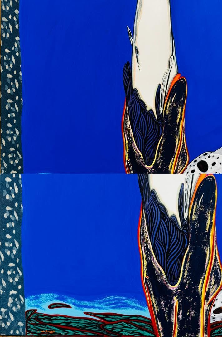 Amazon.co.jp: 安達博文 画 2003年作 たおやかに 40号 額寸縦111cm92