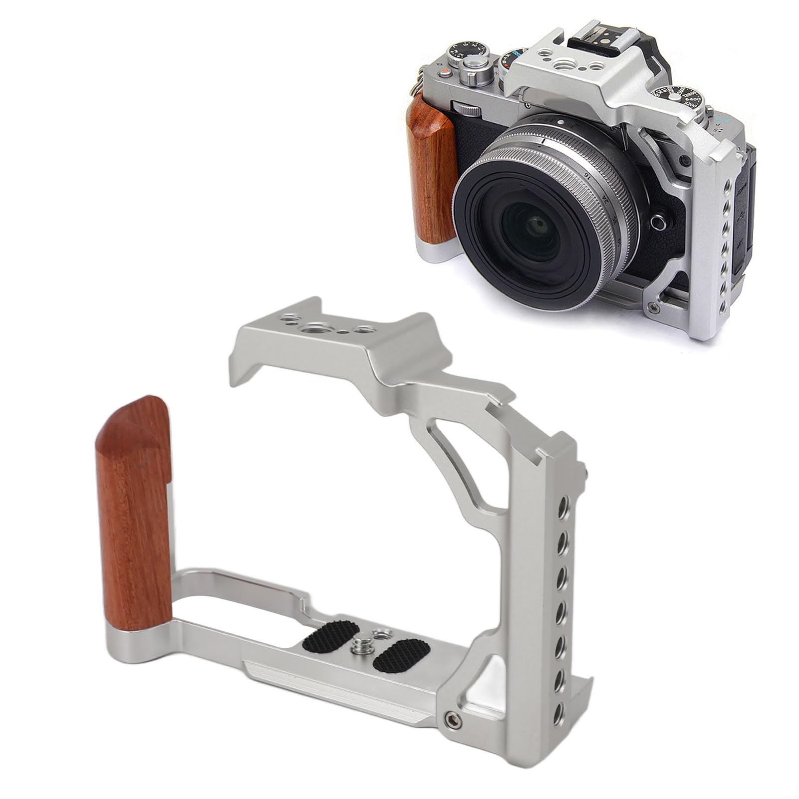 Amazon.co.jp: Acogedor ZFC用カメラケージ、木製ハンドグリップ付き