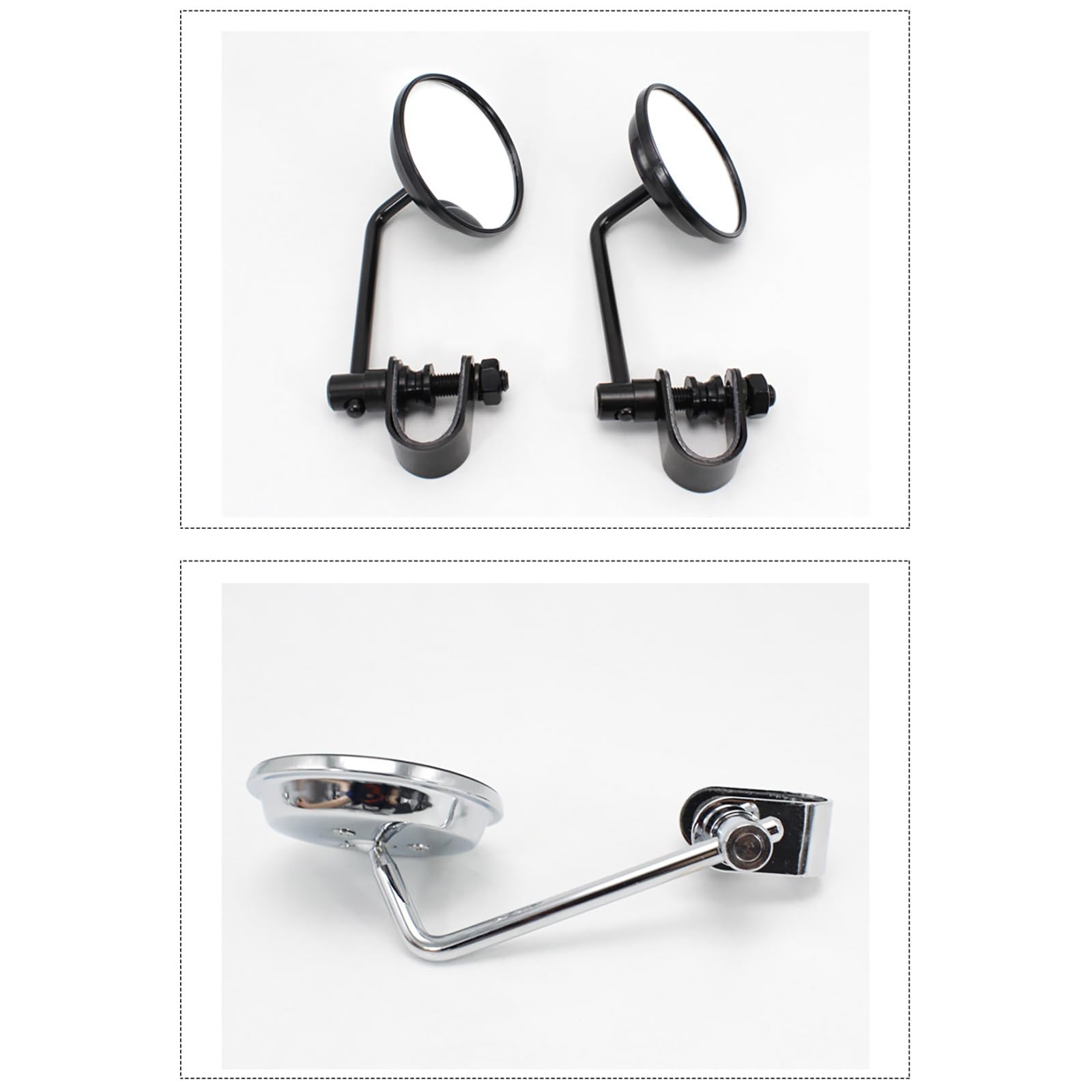 Amazon.co.jp: バイク用 ミラー ハンドルクランプ クランプミラー