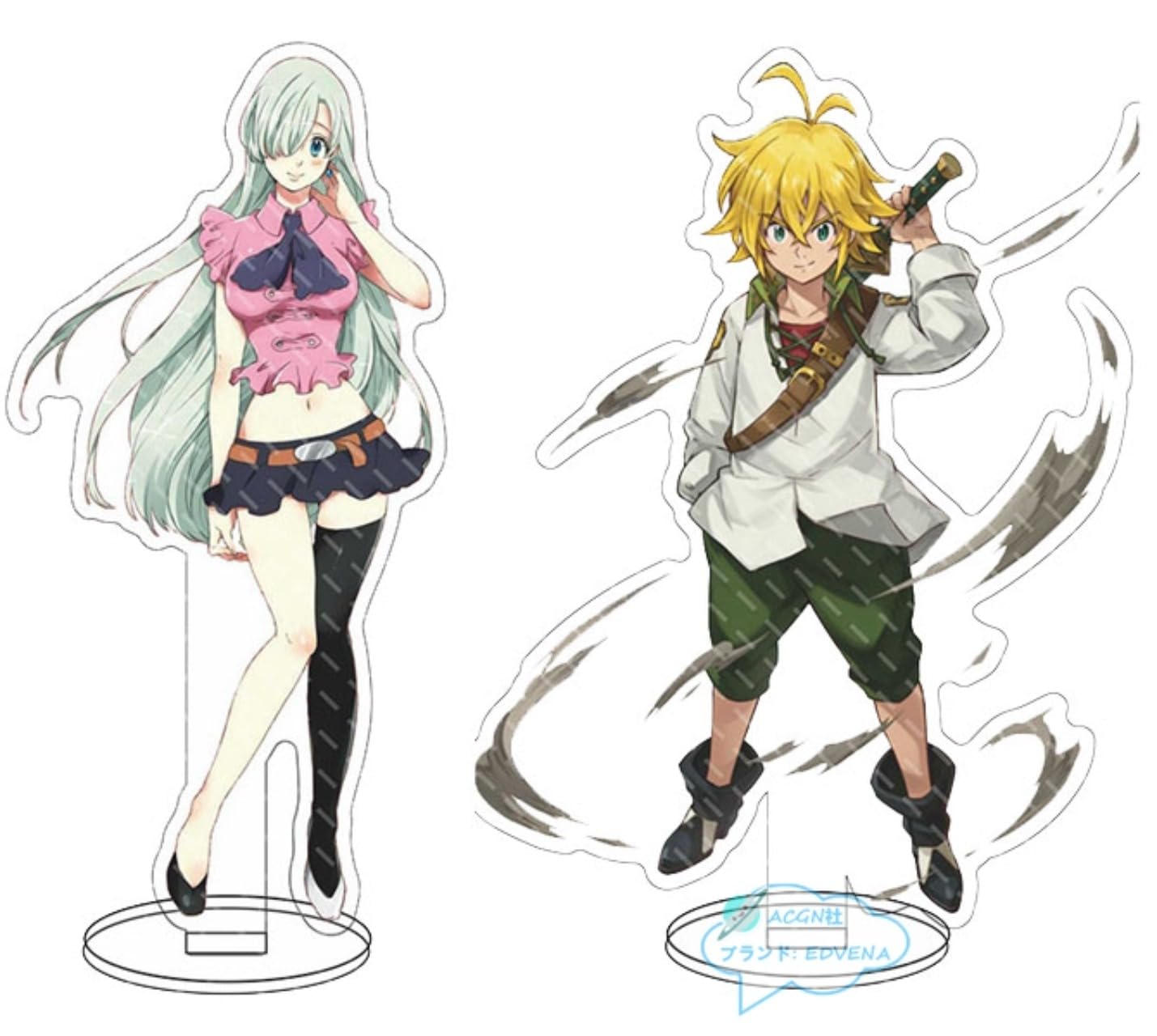 Amazon.co.jp: 七つの大罪 アクリルスタンド メリオダス エリザベス