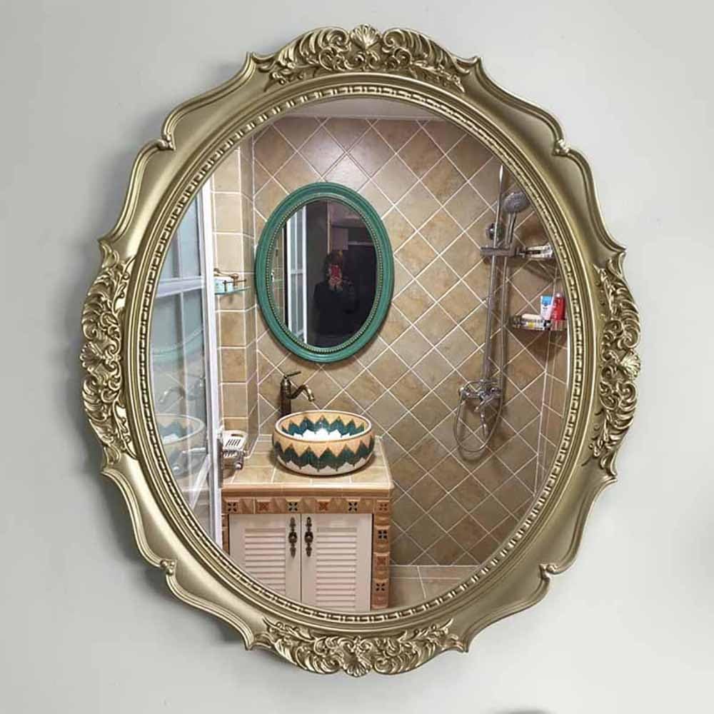 Amazon.co.jp: ZYBOWAYL アンティーク化粧鏡 バロック調浴室化粧鏡