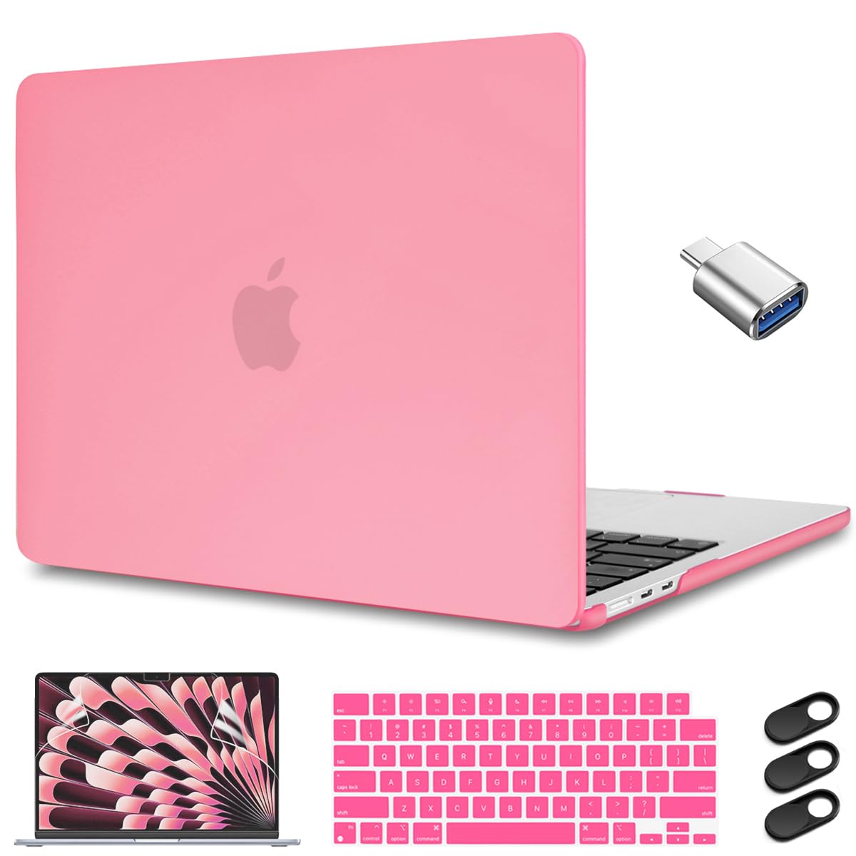 Amazon.com: CISSOOK for 2023-2025 MacBook Air 15 inch Case Pink