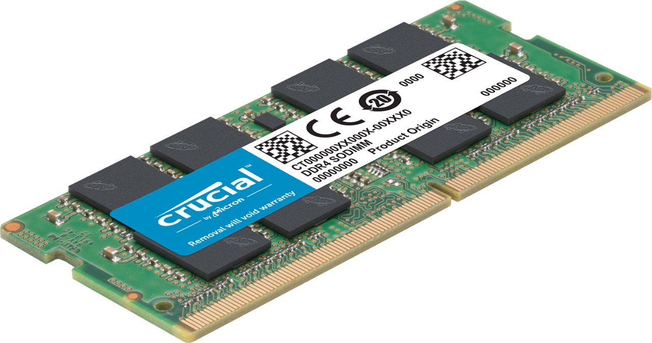 Crucial 16GB kit (8GBx2), 260-pin SODIMM, DDR4 PC4-21300, at