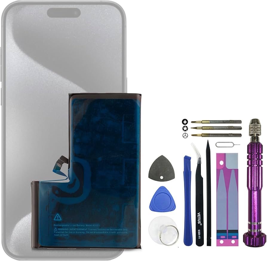 Amazon.com: Vvsialeek A3121 Replacement Battery for iPhone 15 Pro