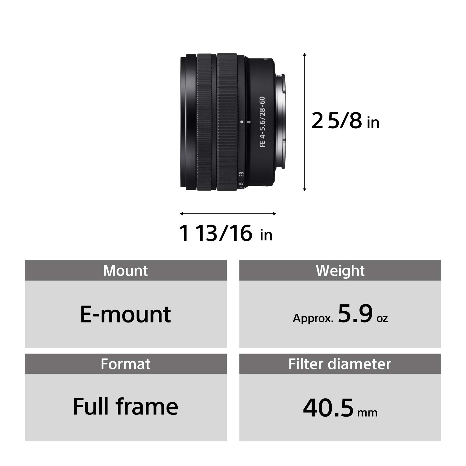 Amazon.co.jp: 【整備済み品】 ソニー(SONY) FE 28-60mm F4-5.6 : 家電