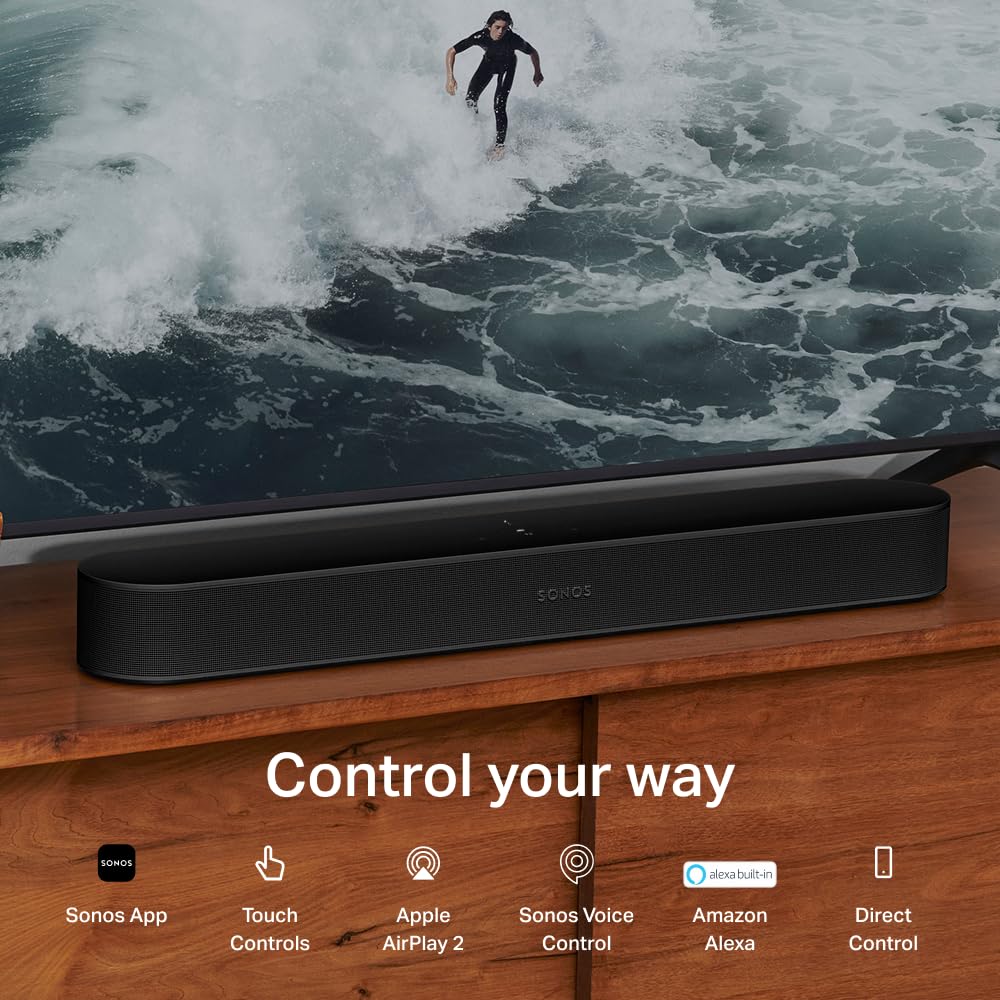 Amazon.com: Sonos Beam Gen 2 - Black - Soundbar with Dolby Atmos