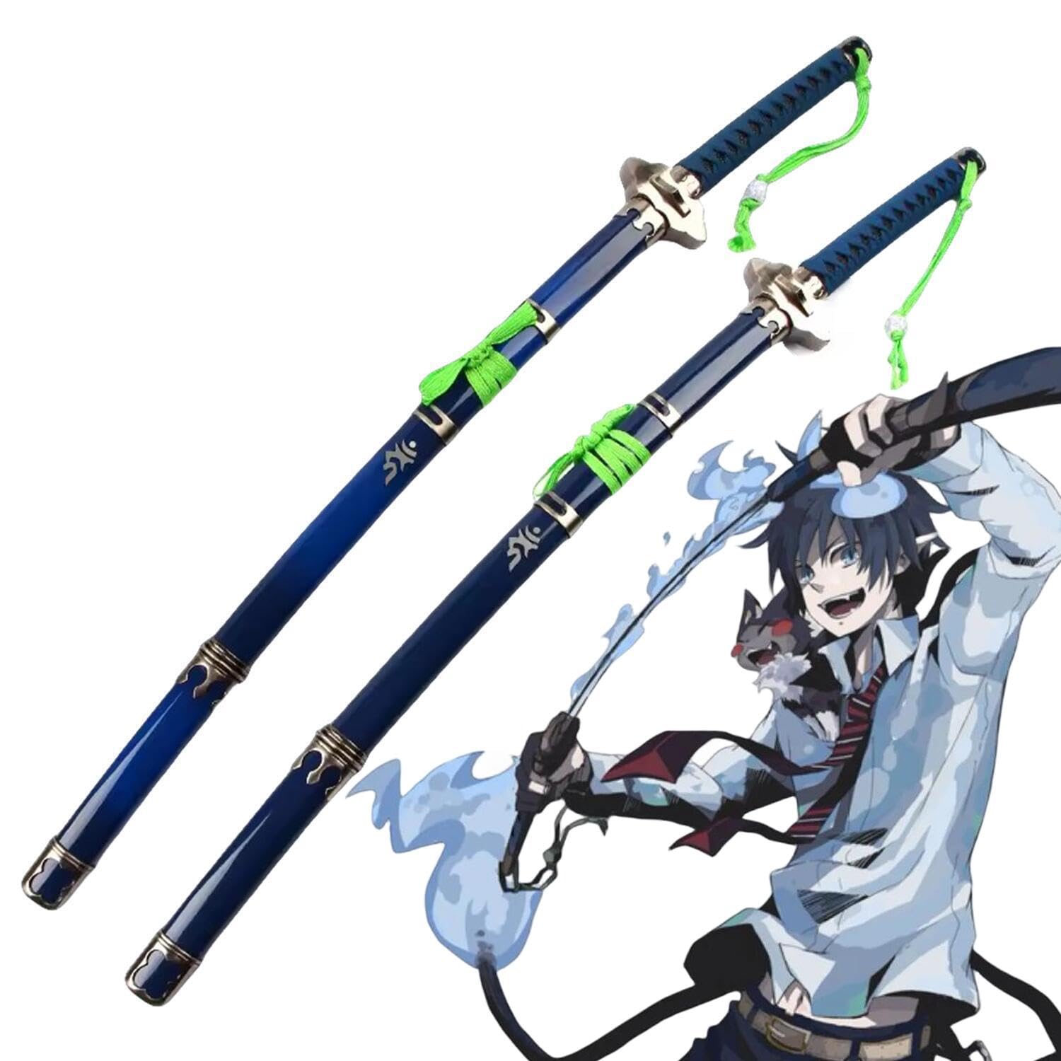 Amazon.co.jp: 青の祓魔師 奥村燐 降魔剣 コスプレ道具 武器 倶利伽羅