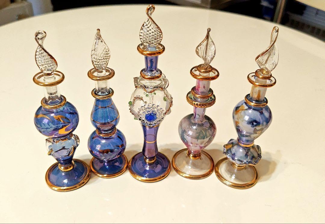 Amazon.co.jp: エジプトガラス パフュームボトル 香水瓶 5点セット