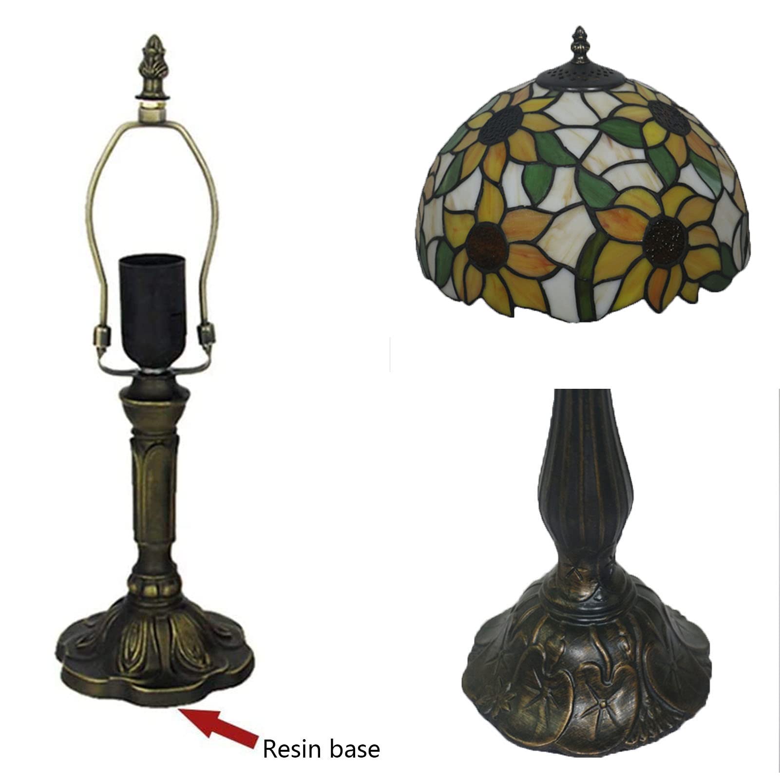 Amazon.co.jp : ステンドグラス ランプ ひまわりの絵テーブルライト