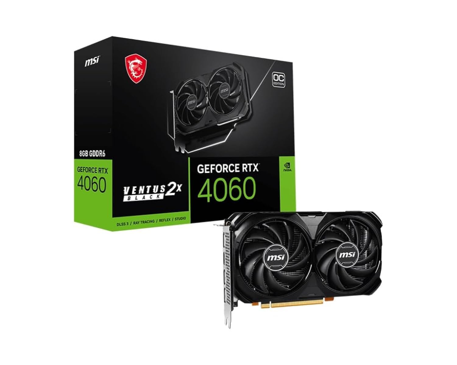 Amazon | MSI GeForce RTX 4060 Ventus 2X ブラック 8G OC ゲーミング