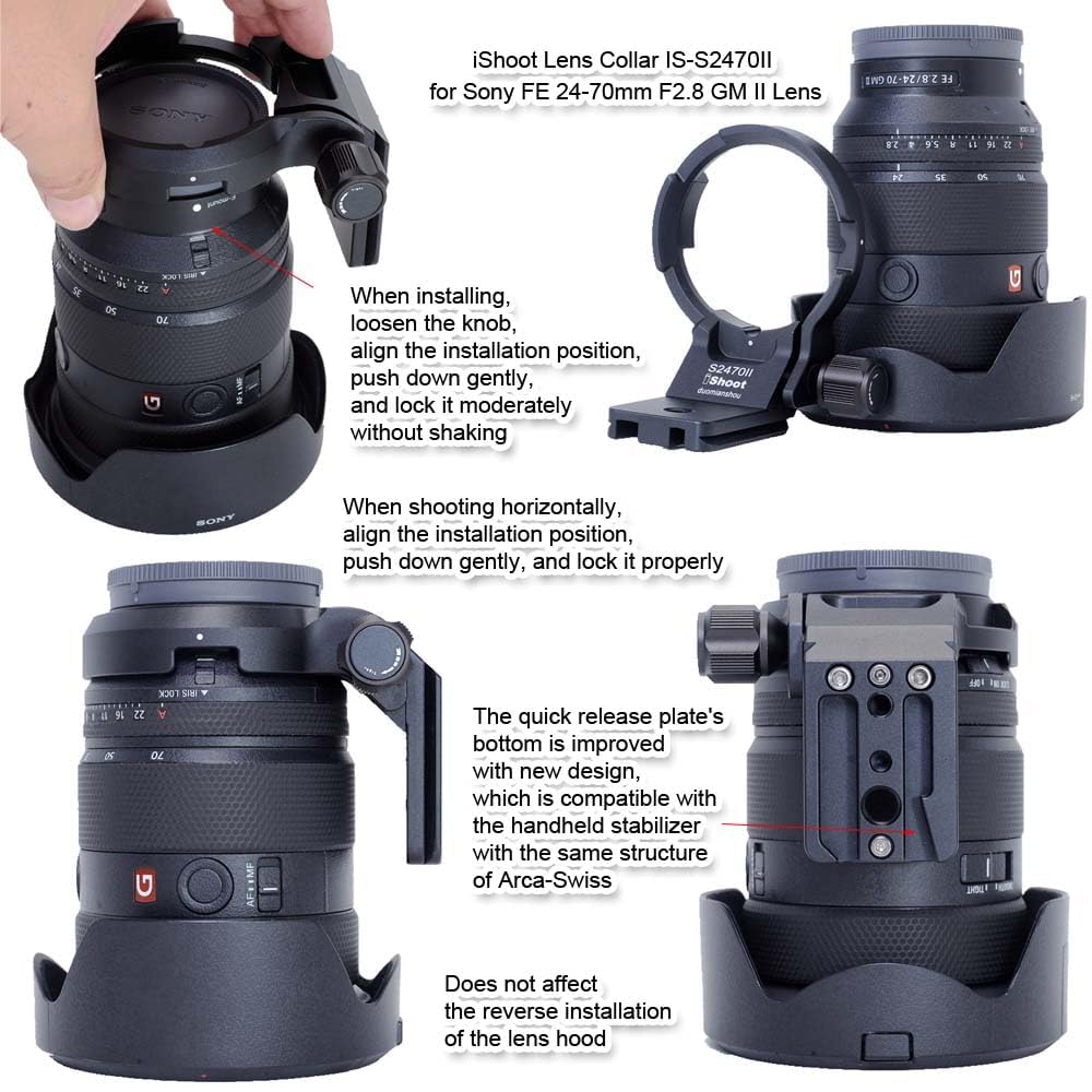Amazon | iShoot リング式三脚座、FE 24-70mm F2.8 GM II，FE 20-70mm