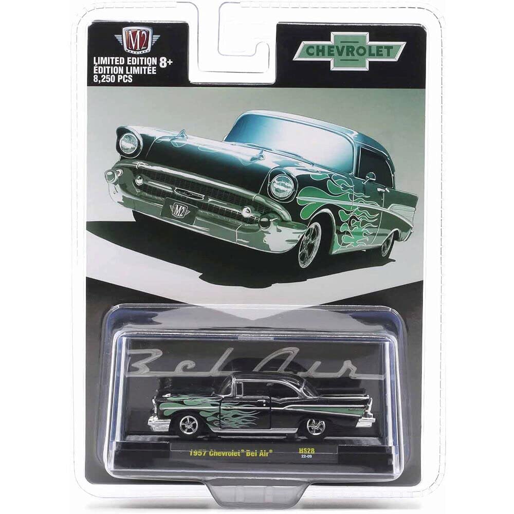 Amazon | M2 Machines 31500-HS28 1957 シボレー ベルエア ブラック
