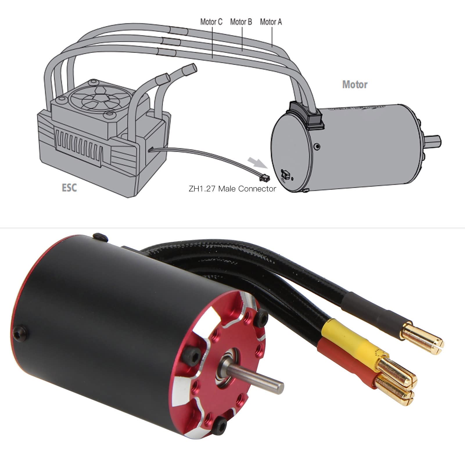 Amazon.co.jp: タミヤ1/10RC車両用ブラシレスモーター、防水アルミCNC