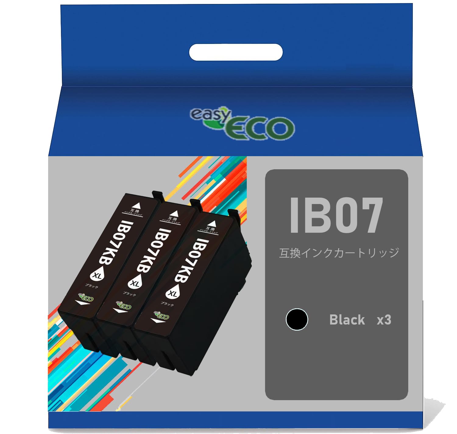 Amazon.co.jp: EasyECO Epson用 エプソン IB07 インクカートリッジ 3 X