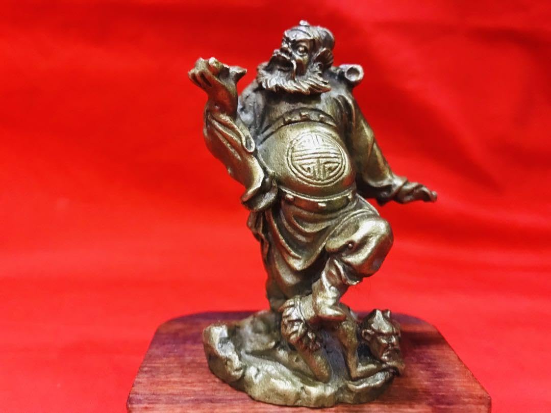 Amazon.co.jp: 置物天師鍾馗招財開運鎮宅辟邪銅器 鍾馗 装飾品 伝統