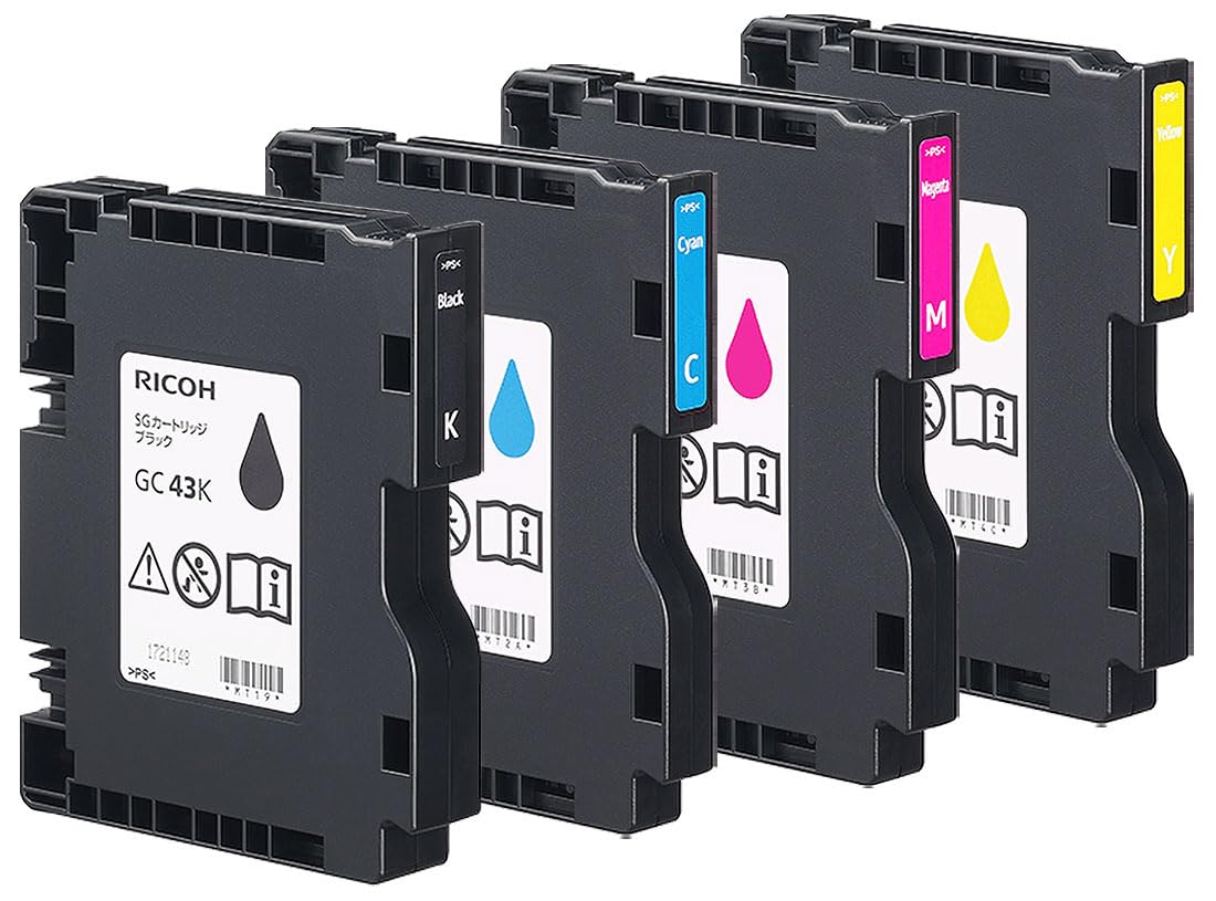 Amazon.co.jp: RICOH 純正 インク SGカートリッジ GC43 4色セット