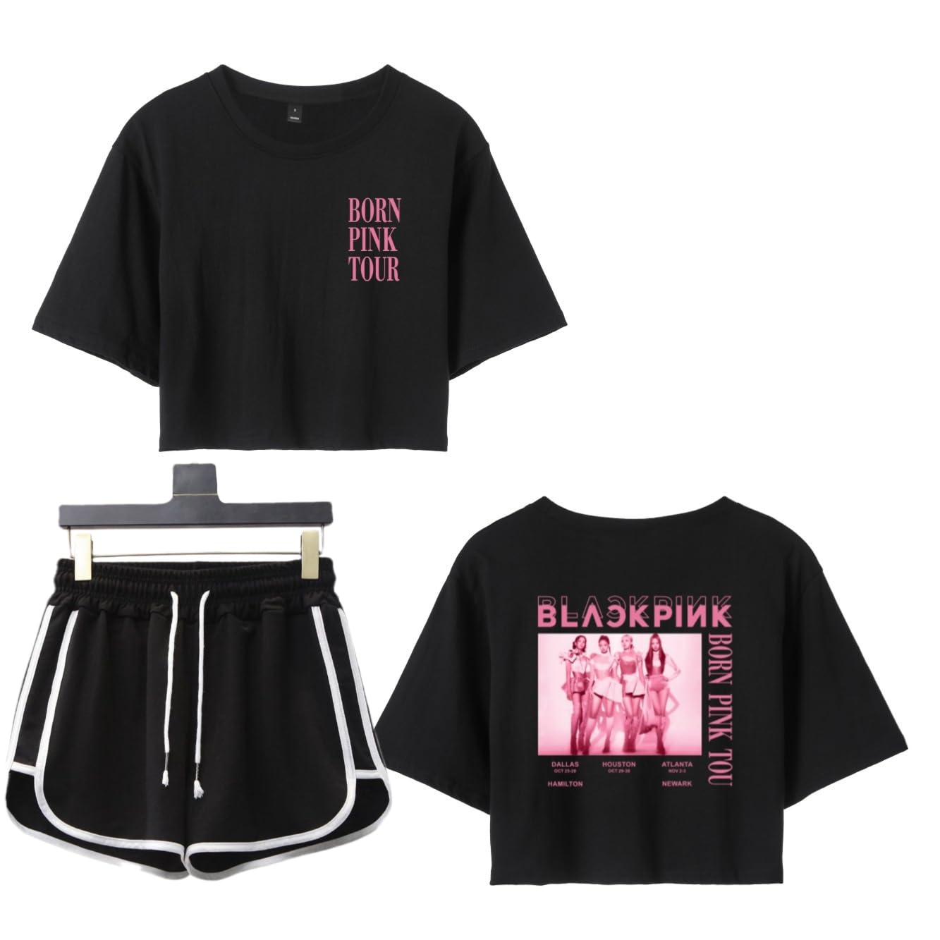Amazon.co.jp: blackpink Tシャツ ズボン本 上下セット 半袖 トップス