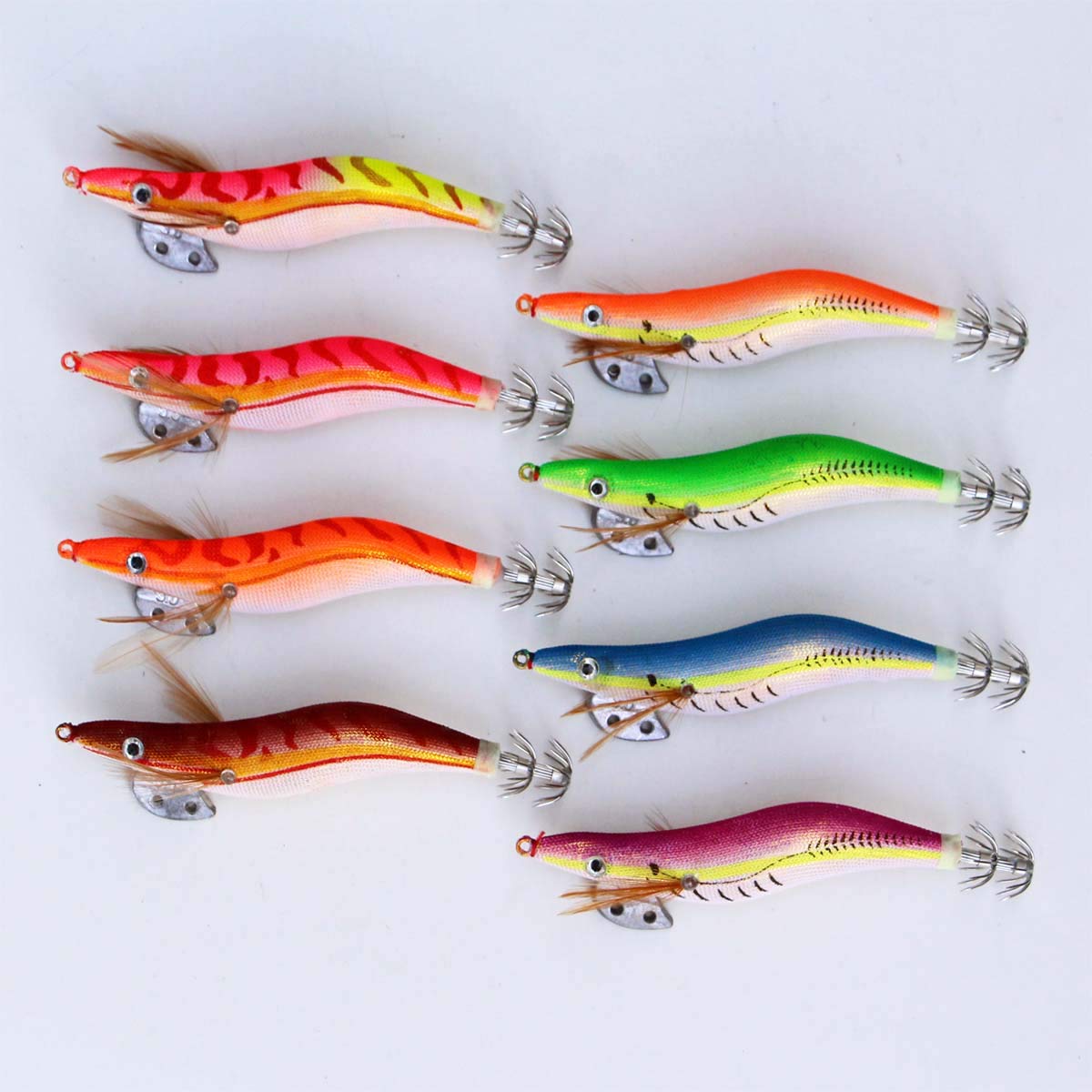 Amazon | エギ 3.0号 8本 セット 8色 A20egi30h2T イカ釣り エギング