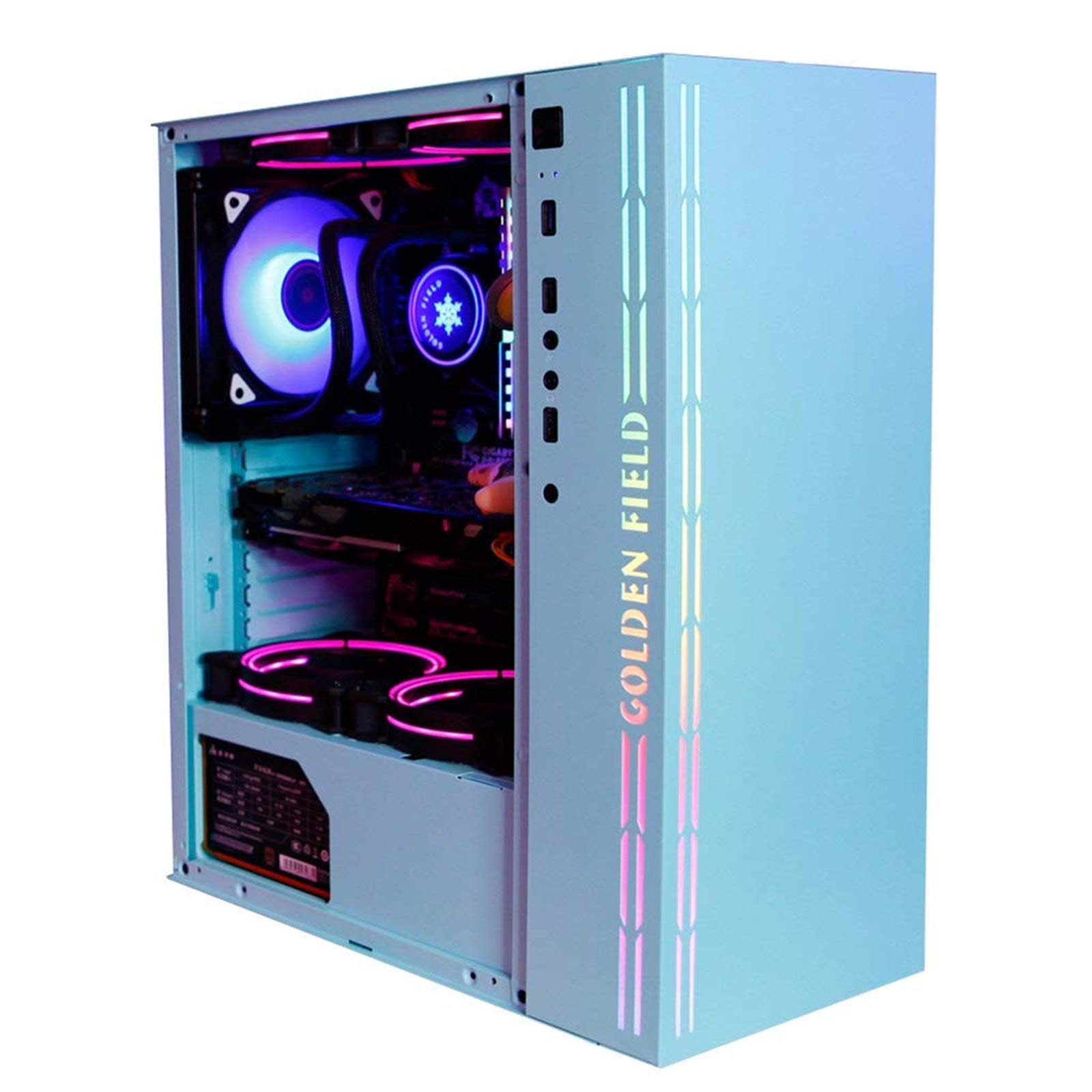 Amazon.co.jp: ZXFF コンピューターゲームケース、ミッドタワー ATX/M