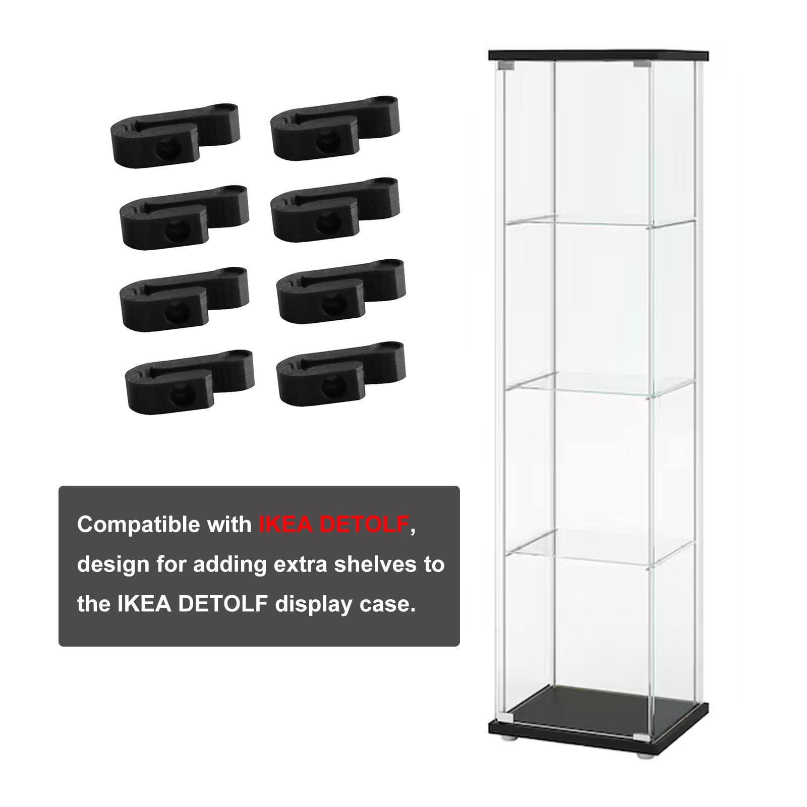 Amazon.com - PIAOLGYI Mount for IKEA DETOLF Display Cabinets