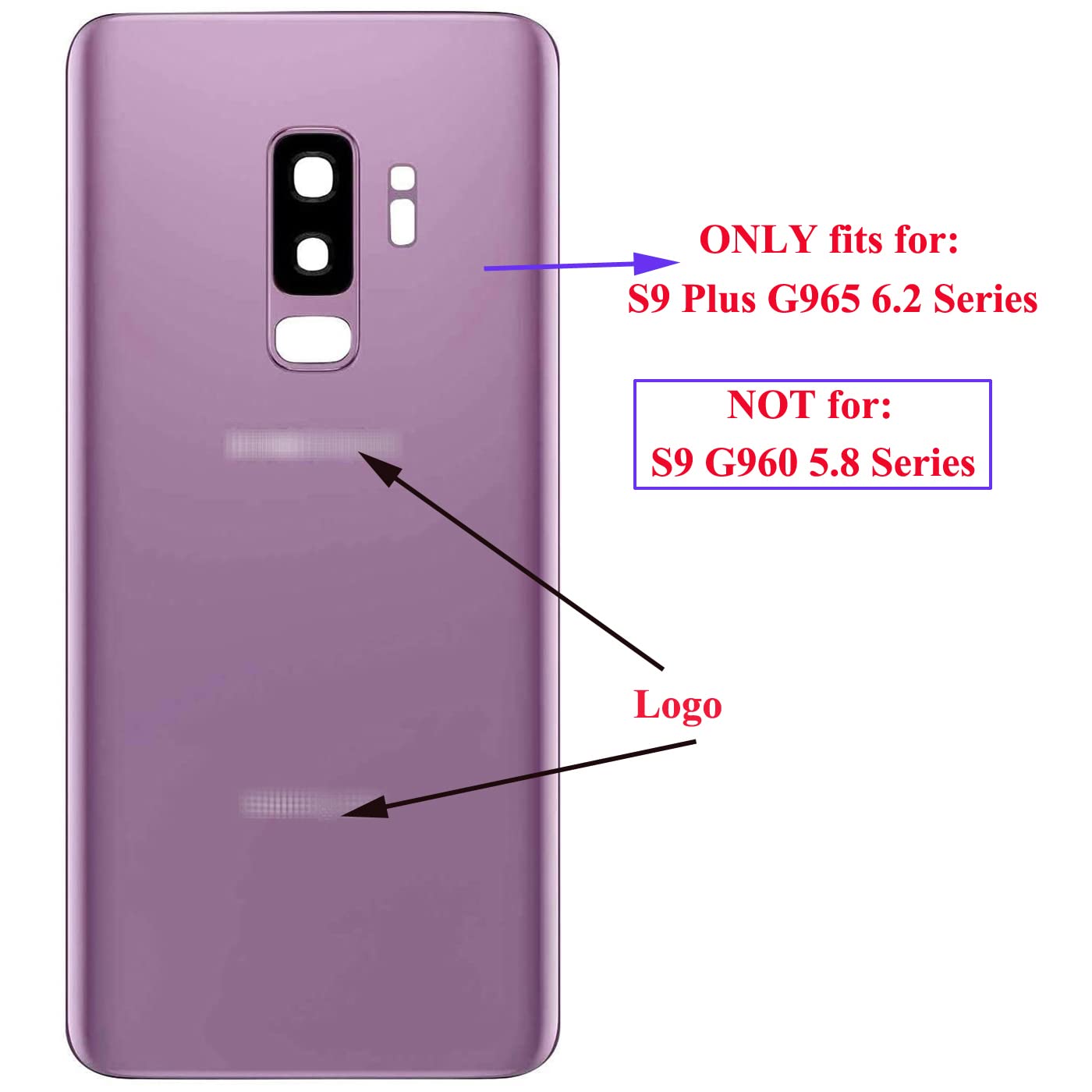 Amazon.com: Ubrokeifixit Galaxy S9 Plus Rear Back Glass Door Cover