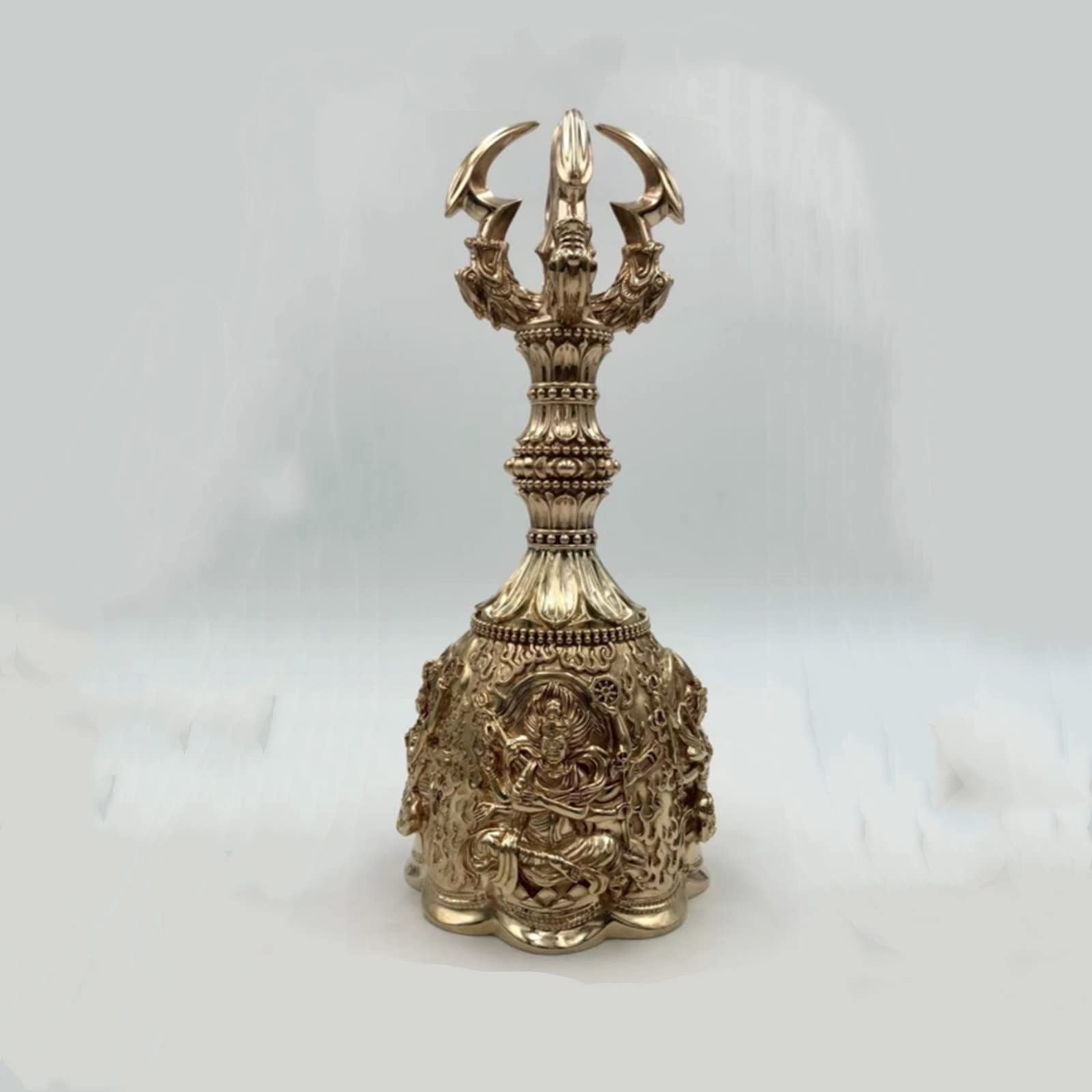 Amazon｜金剛鈴 五鈷金剛鈴 四大明王金剛鈴 大々型高さ25CM 真鍮仏具