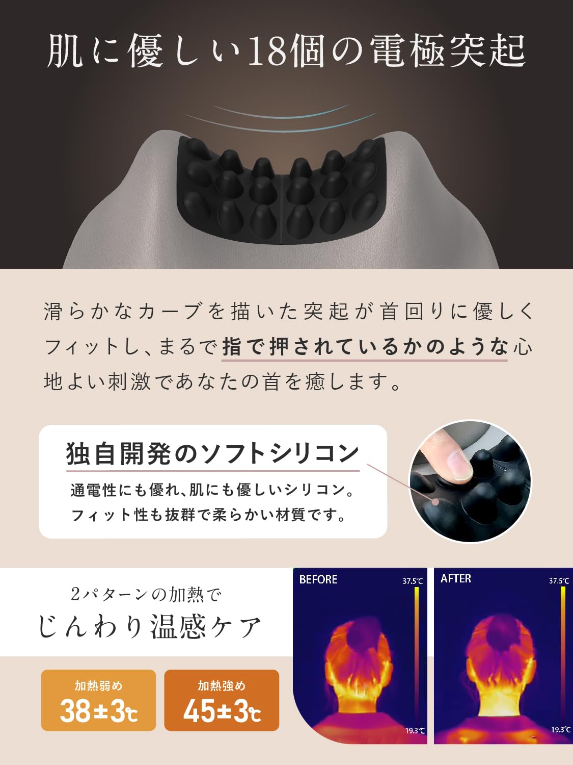 Amazon.co.jp: NIPLUX NECK PREMS Neck EMS Neck Care Heating